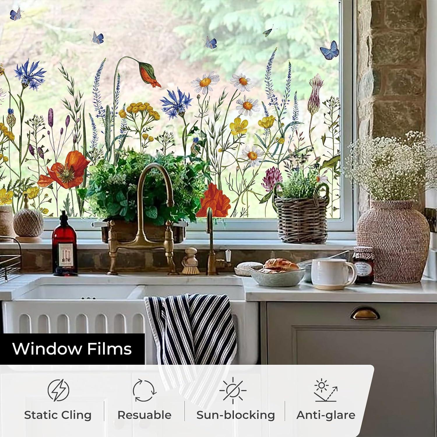 Película de Privacidad para Ventanas ADD.HERES 44.5x200cm Floral