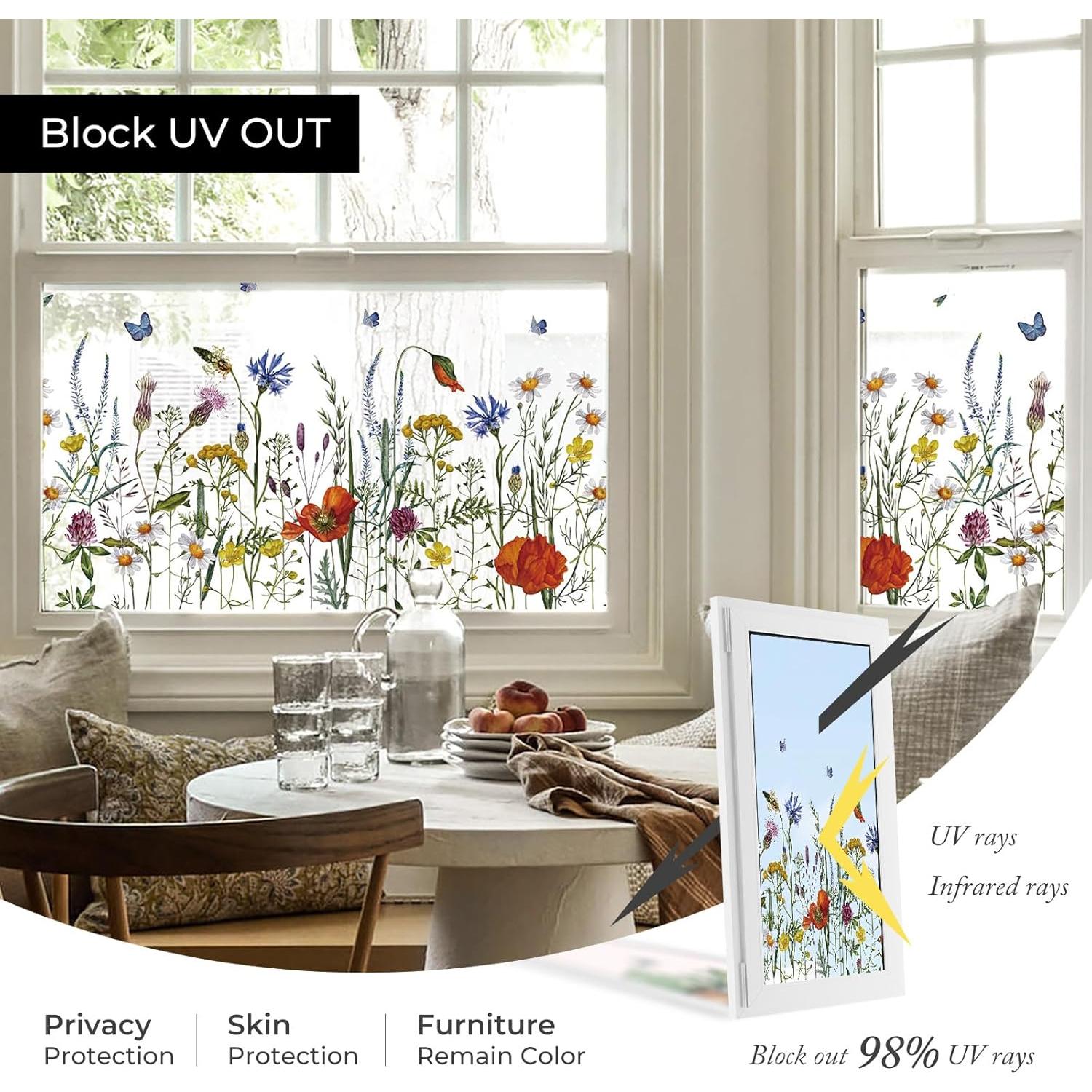 Película de Privacidad para Ventanas ADD.HERES 44.5x200cm Floral