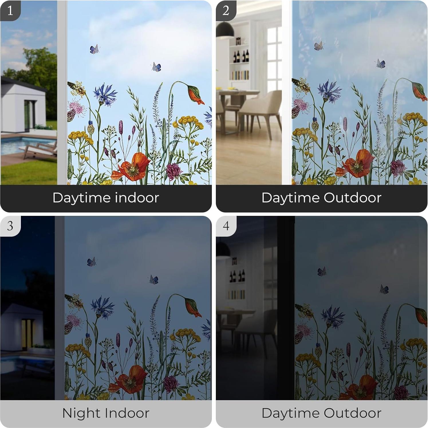 Película de Privacidad para Ventanas ADD.HERES 44.5x200cm Floral