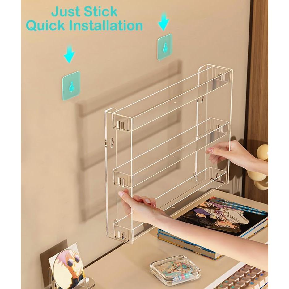 Organizador de Maquillaje YIEZI 3 Capas Acrílico Transparente