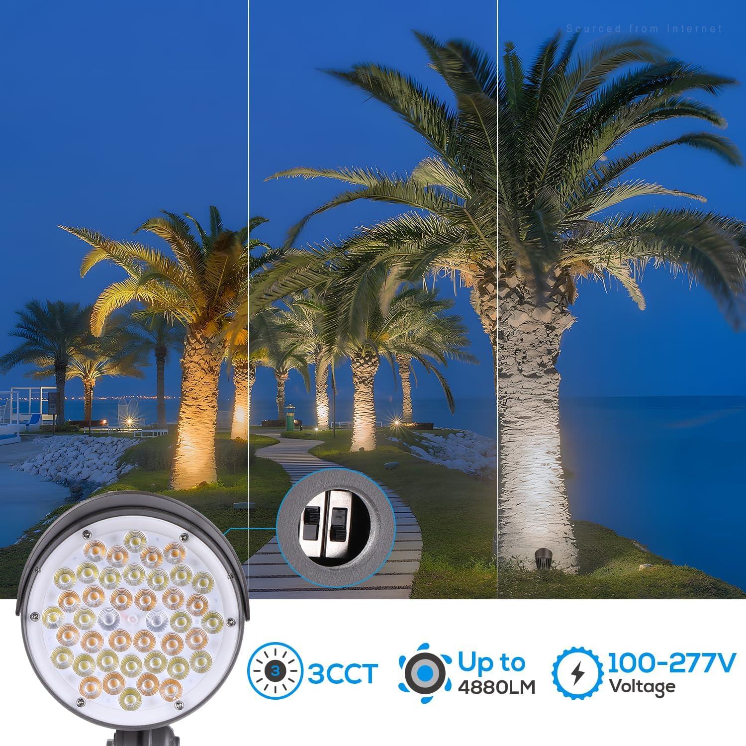 Lámpara de Inundación LED LEONLITE 40W 4880LM 3CCT Resistente