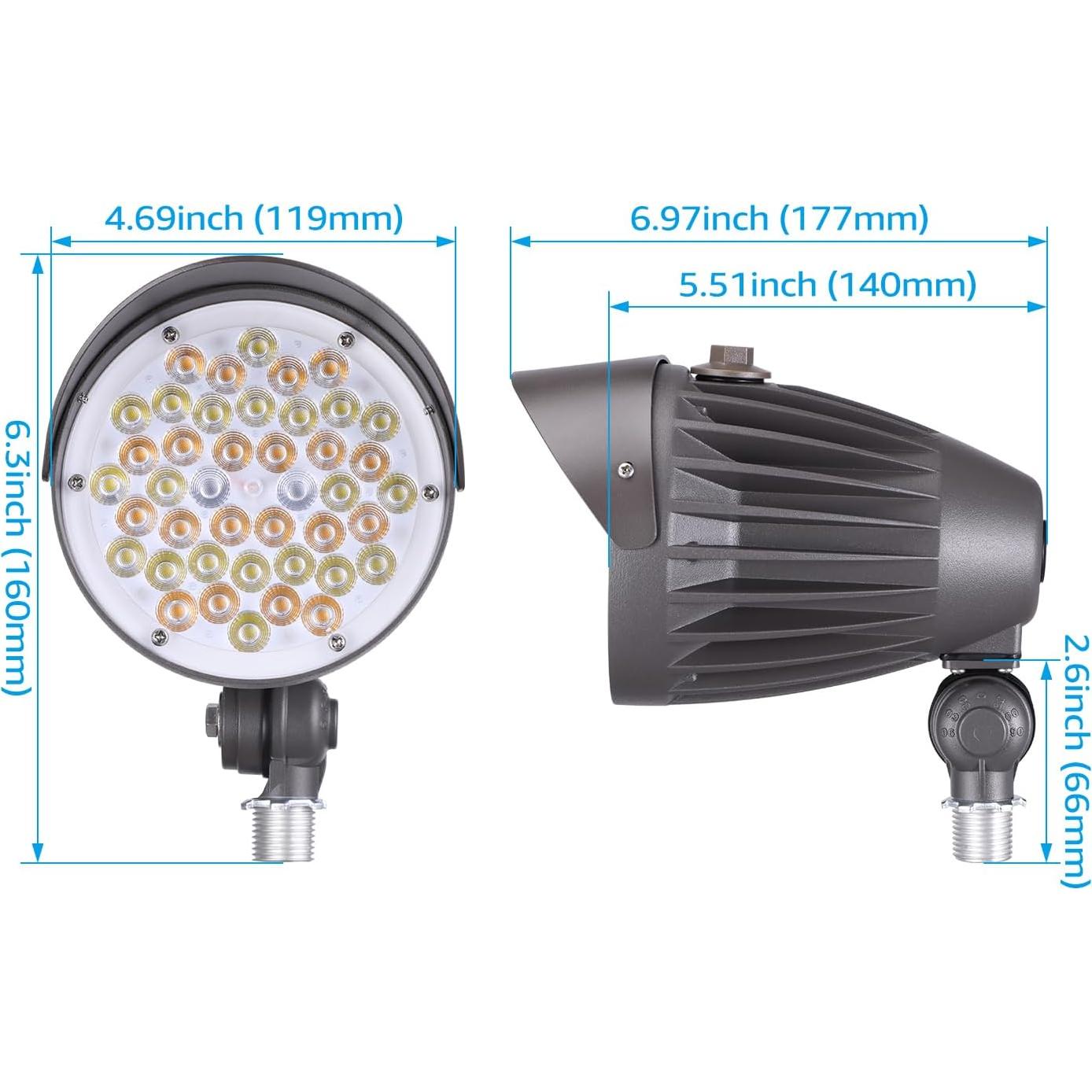 Lámpara de Inundación LED LEONLITE 40W 4880LM 3CCT Resistente