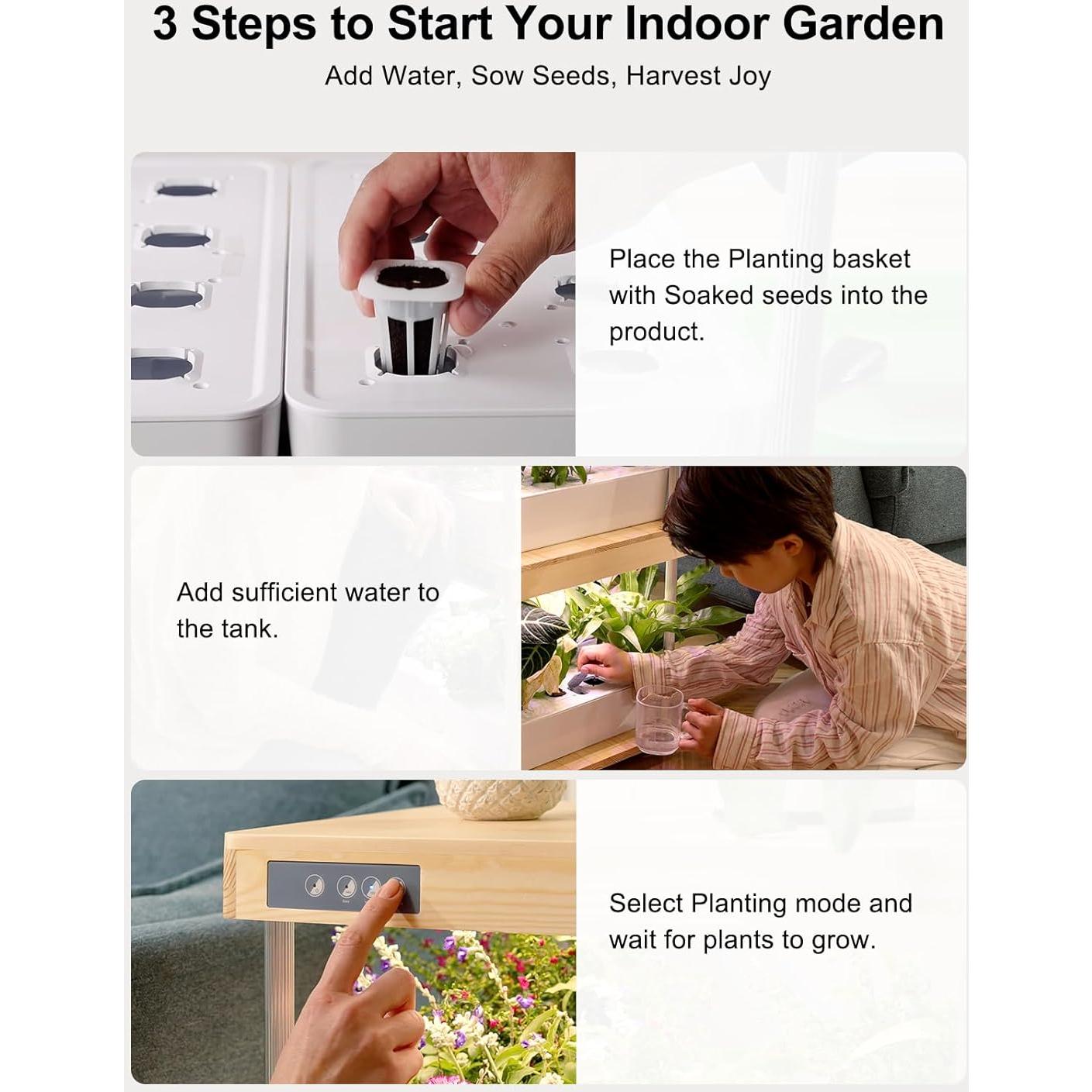 Sistema de Cultivo Hidropónico GROWNEER HydroEasy1.0 47x37x74cm