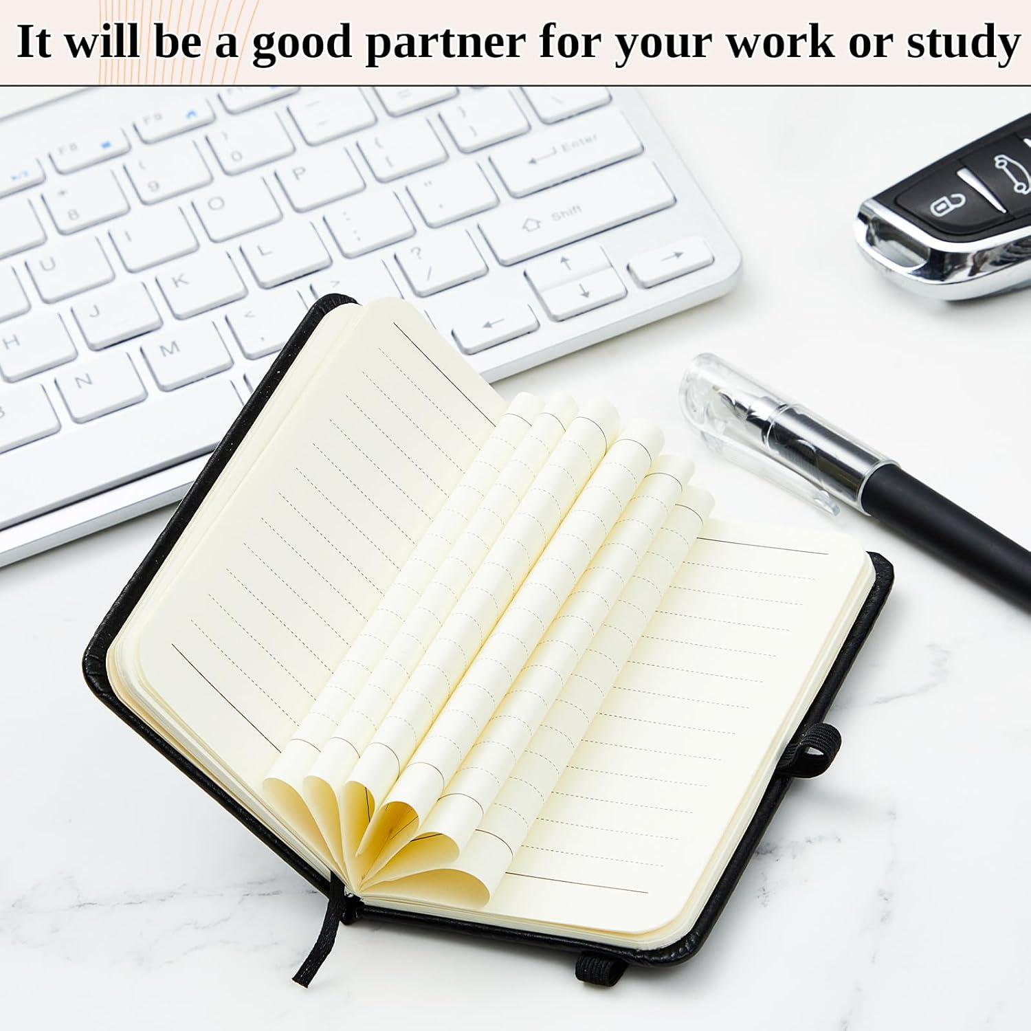 Set 16 Piezas: 8 Cuadernos de Cuero y 8 Bolígrafos Qeeenar