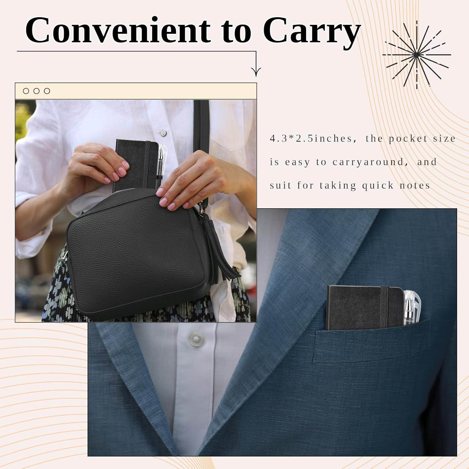 Set 16 Piezas: 8 Cuadernos de Cuero y 8 Bolígrafos Qeeenar