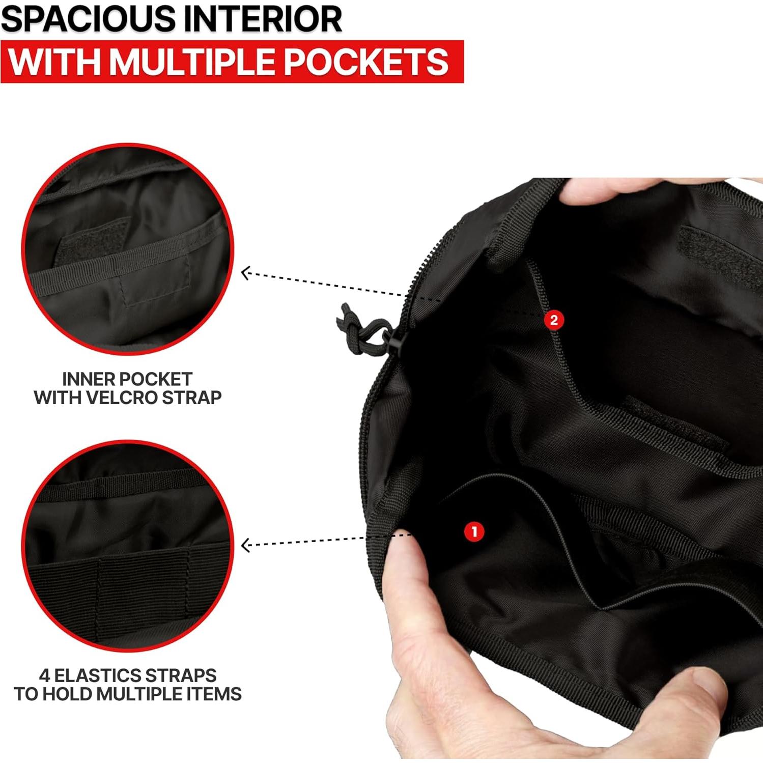 Bolsa de Cintura Molle Orca Tactical Negra 22.86x12.7cm