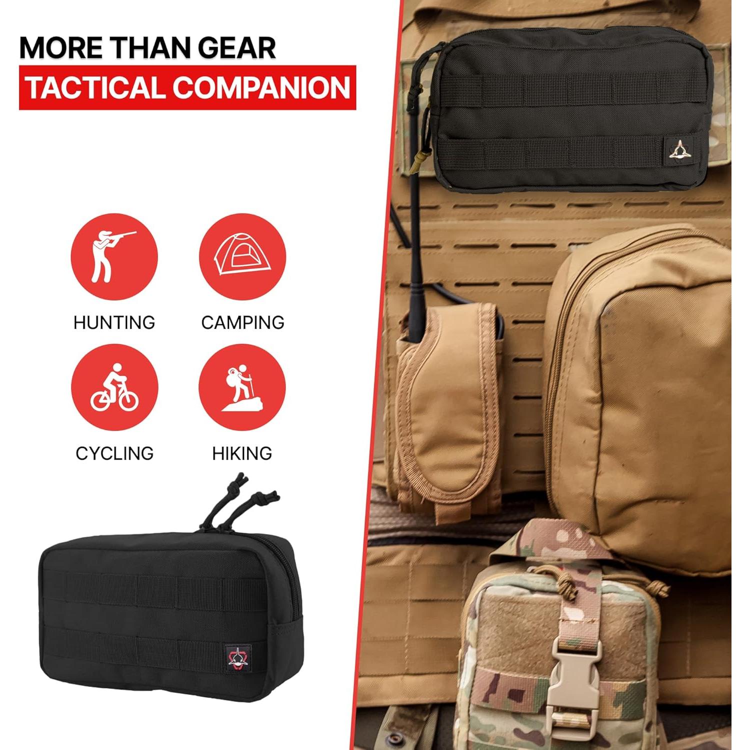 Bolsa de Cintura Molle Orca Tactical Negra 22.86x12.7cm