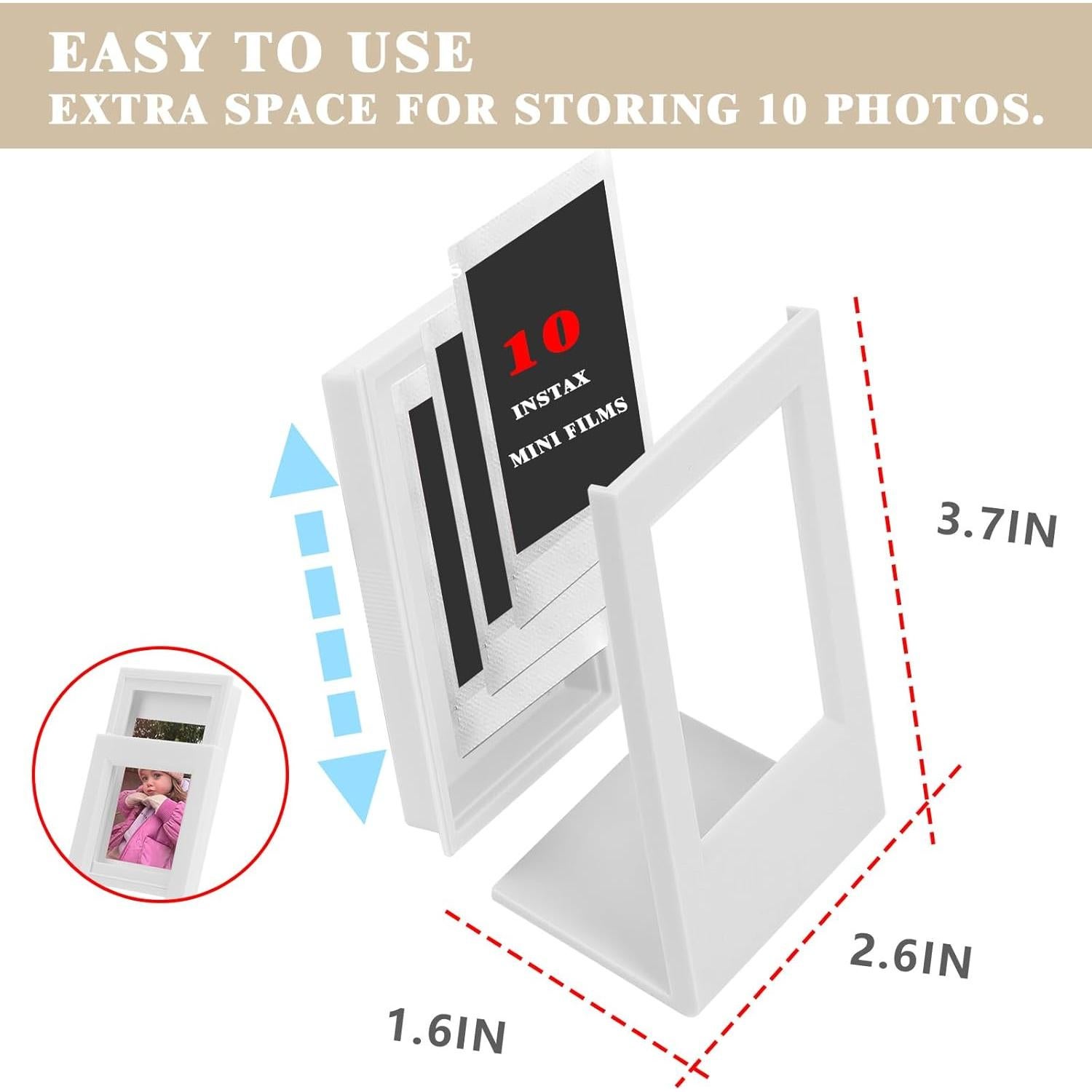 Mini Marcos de Fotos CAIYOULE para Instax Mini 4 Piezas