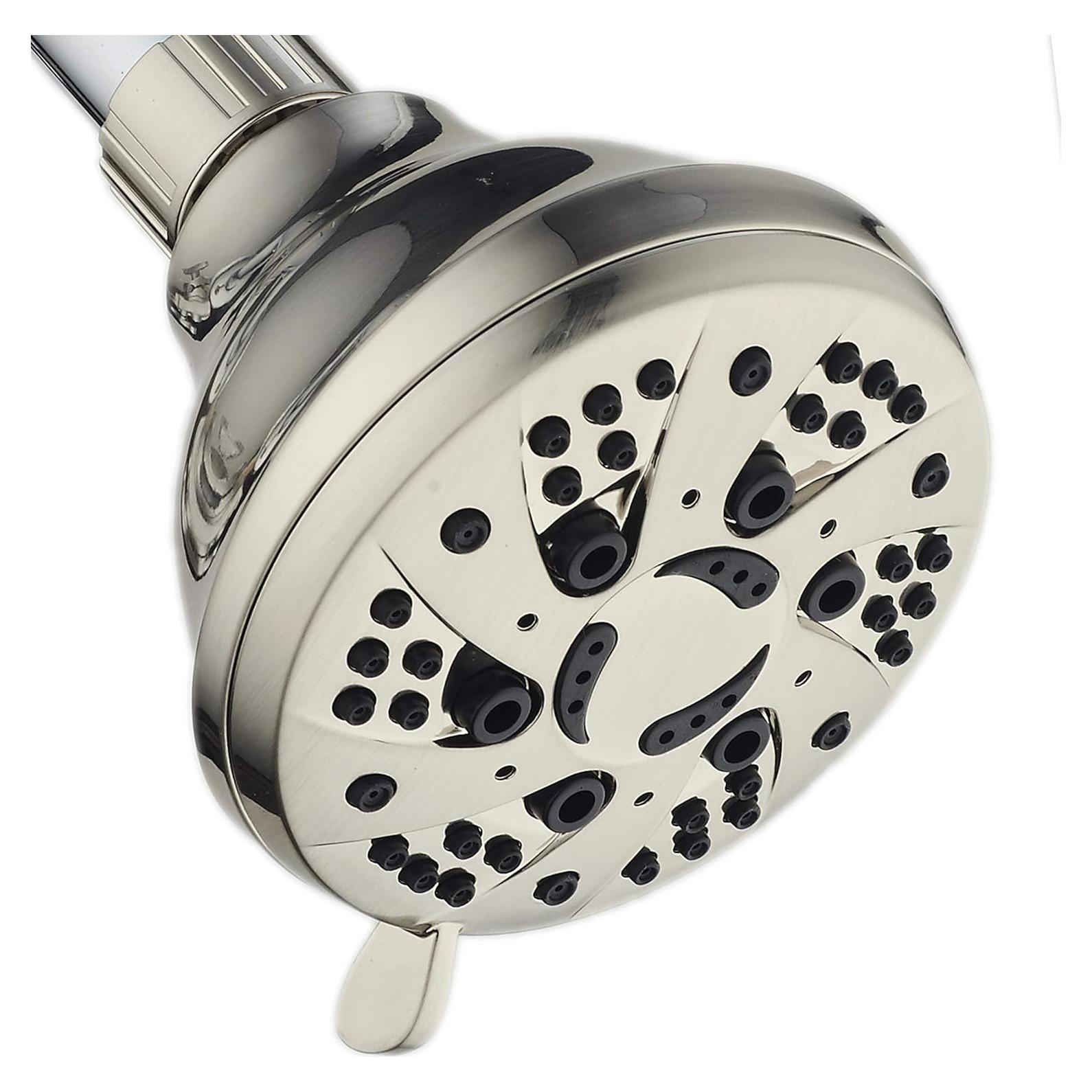 Cabezal de Ducha AquaDance Niquel Cepillado 6 Modos Alta Presión