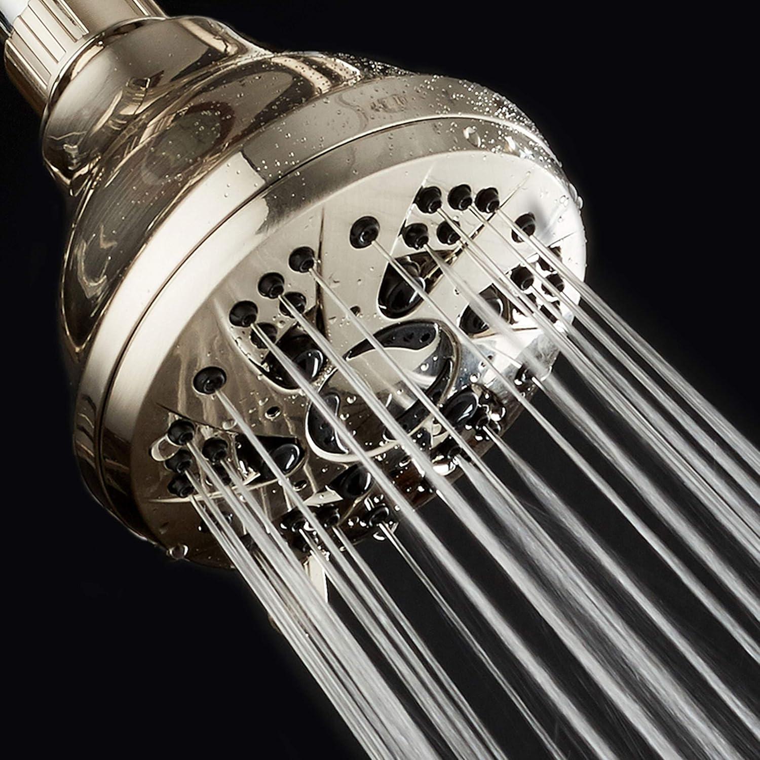 Cabezal de Ducha AquaDance Niquel Cepillado 6 Modos Alta Presión