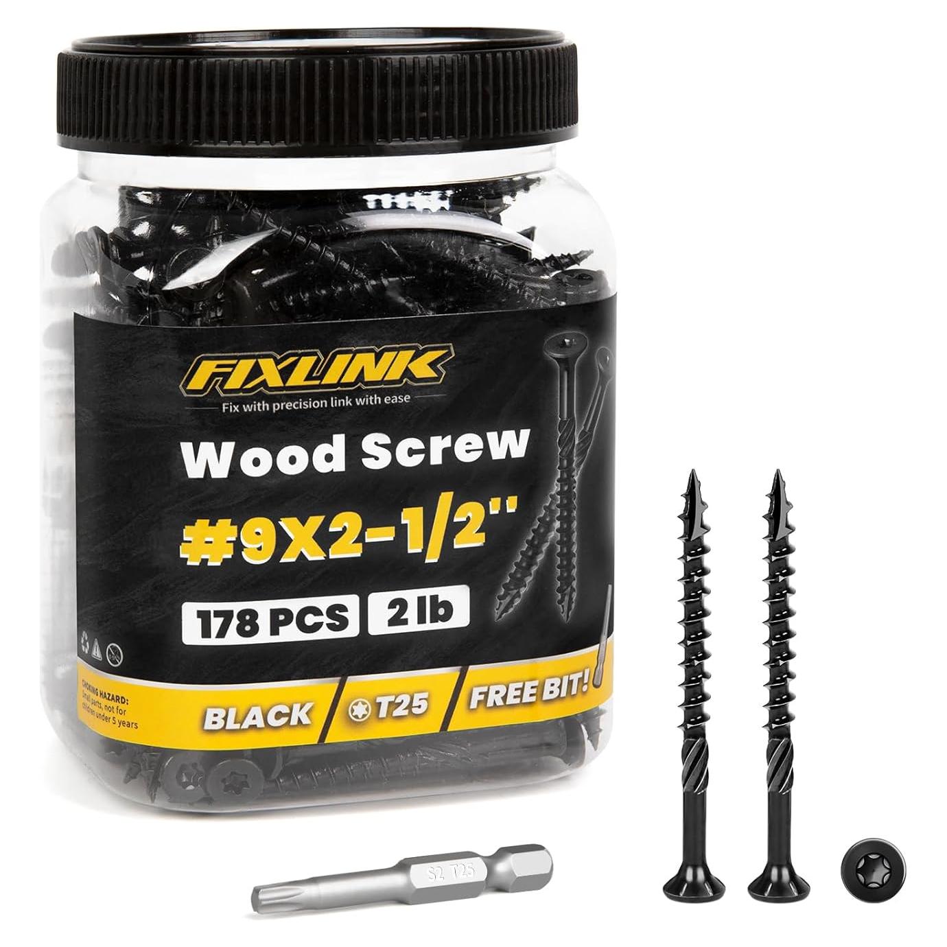 Tornillos para Deck FIXLINK #9 x 63.5 mm 178pcs Resistencia Oxidación