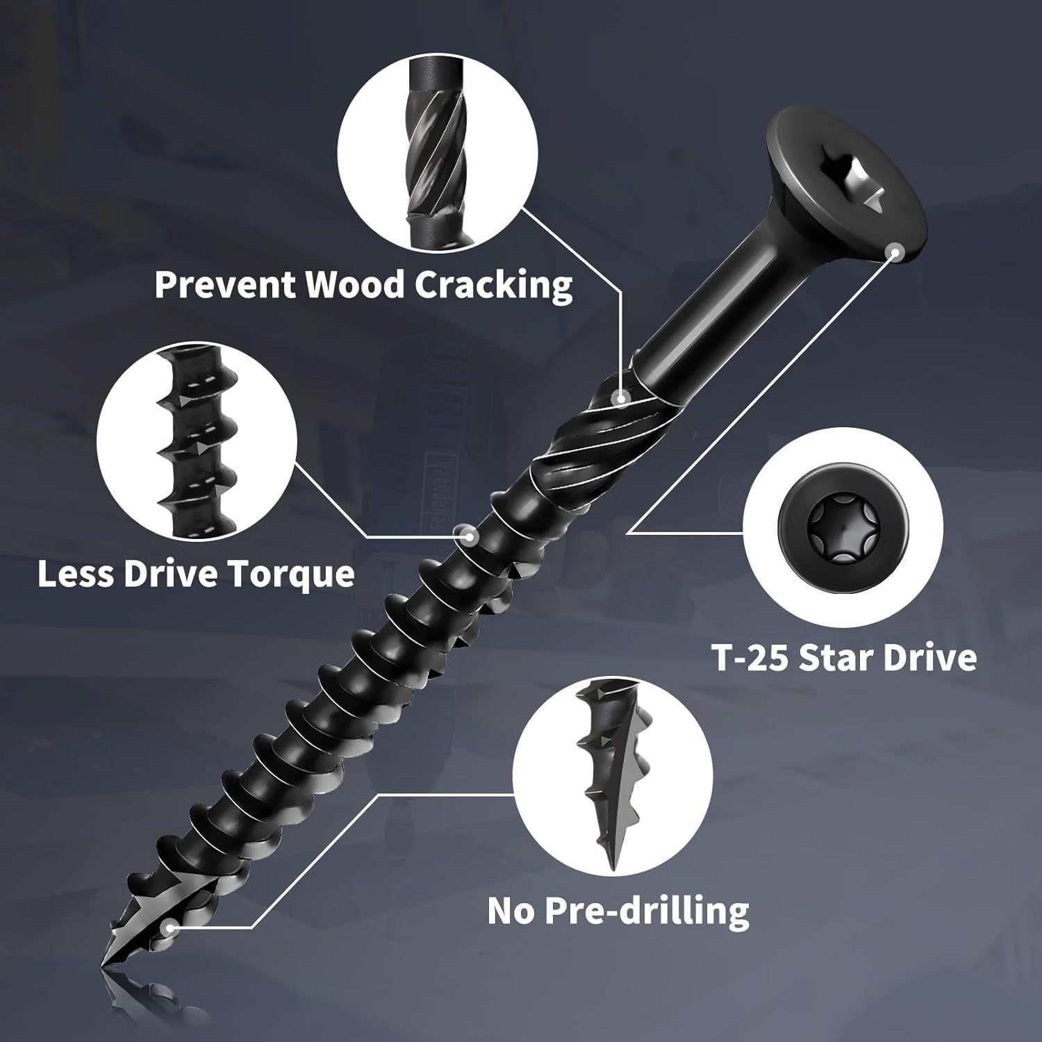 Tornillos para Deck FIXLINK #9 x 63.5 mm 178pcs Resistencia Oxidación