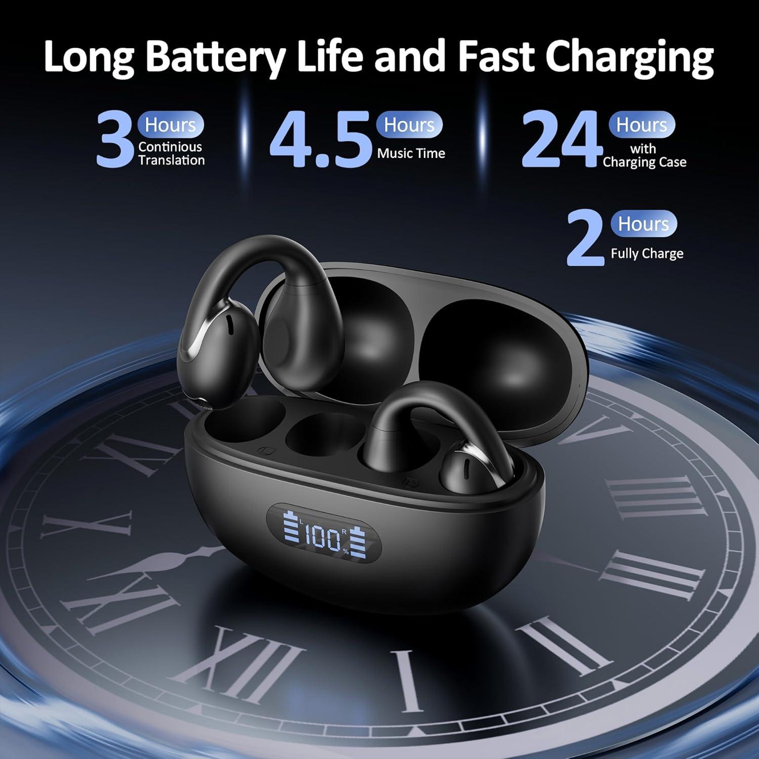 Auriculares Traductores IAMJOY CT28 Inalámbricos Negro 163 Idiomas