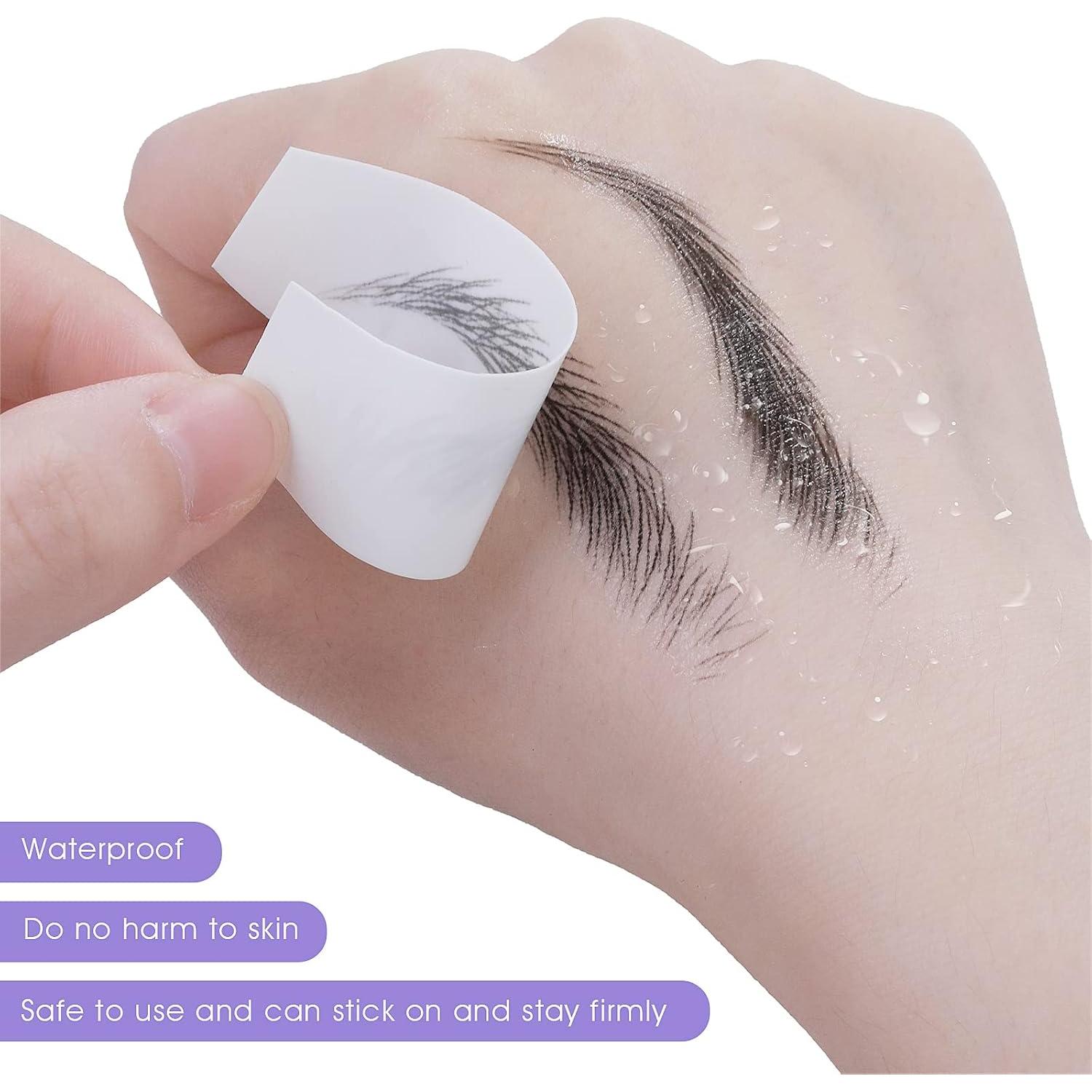 Stickers de Cejas Tatuaje Molain 4D Impermeables 6 Pcs Negro