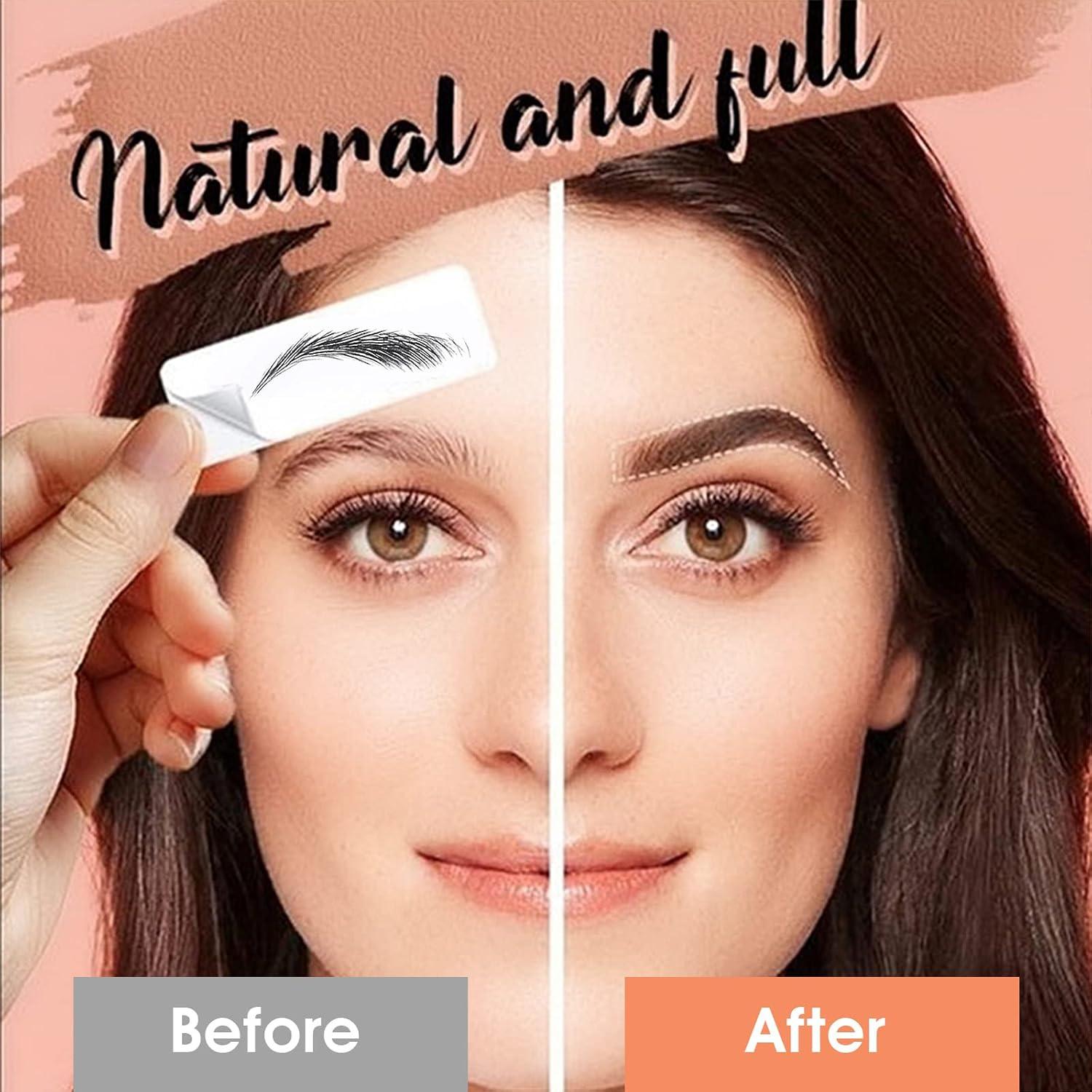 Stickers de Cejas Tatuaje Molain 4D Impermeables 6 Pcs Negro