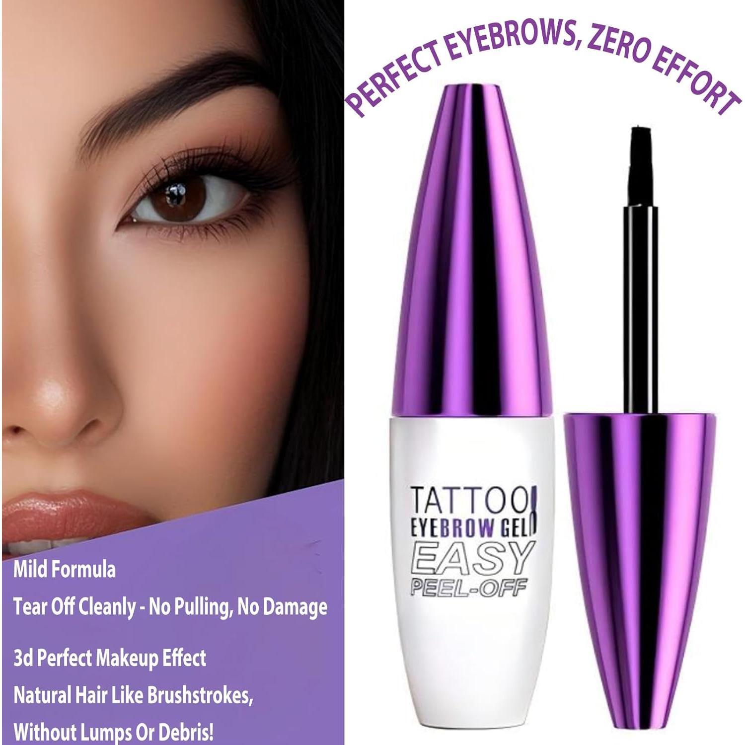 Gel Tinte de Cejas MVC Negro - Fácil de Pelar, Impermeable