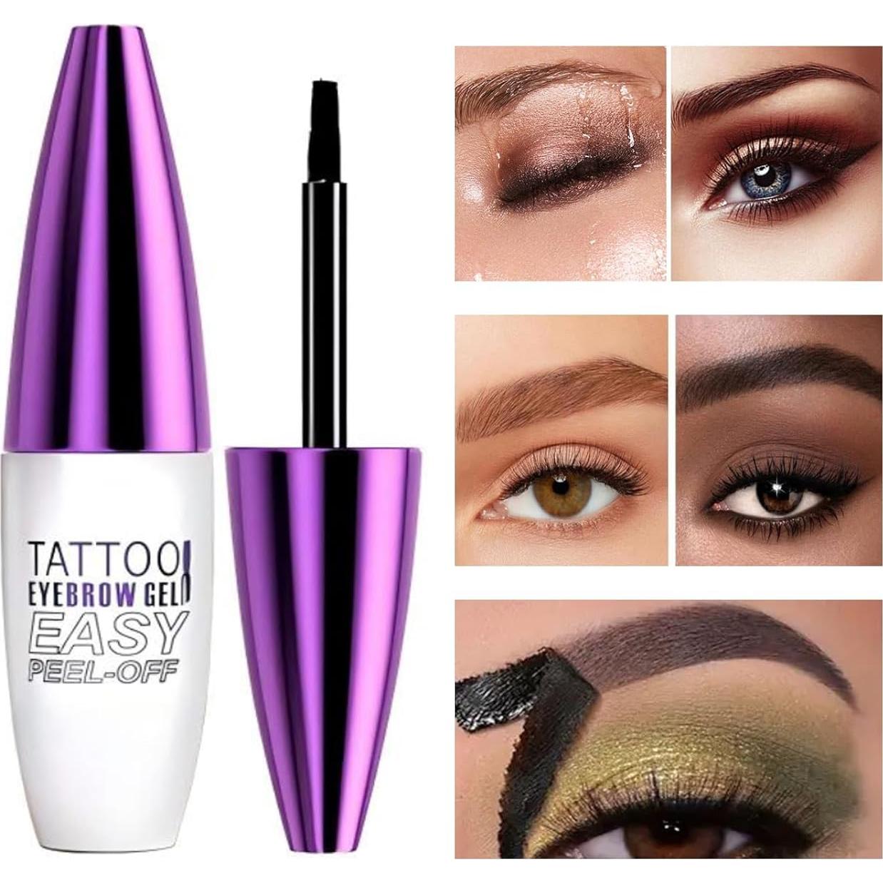 Gel Tinte de Cejas MVC Negro - Fácil de Pelar, Impermeable