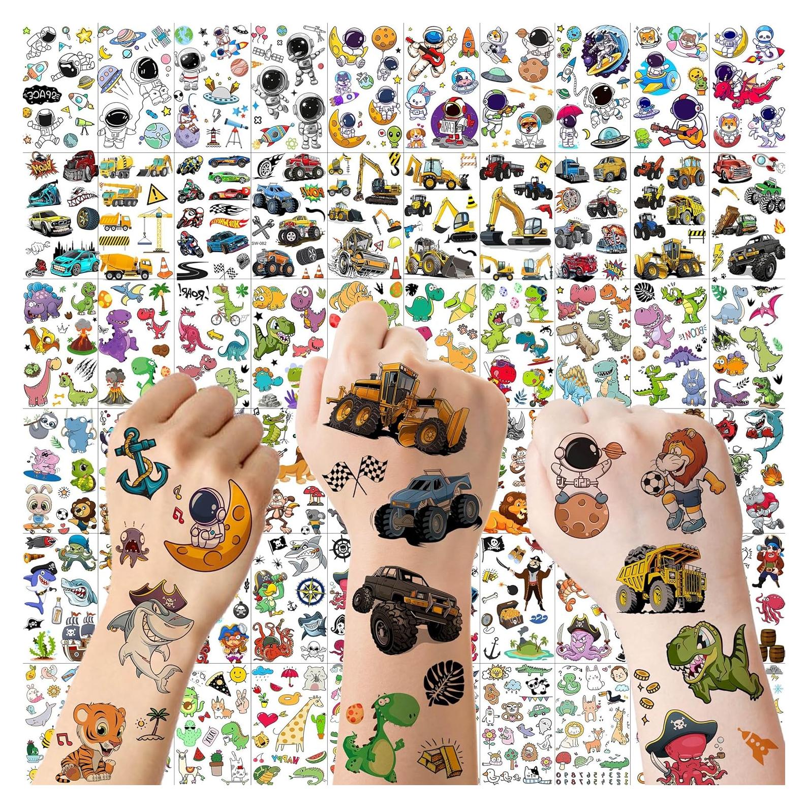 60 Hojas Tatuajes Temporales Divertidos GOROMON para Niños