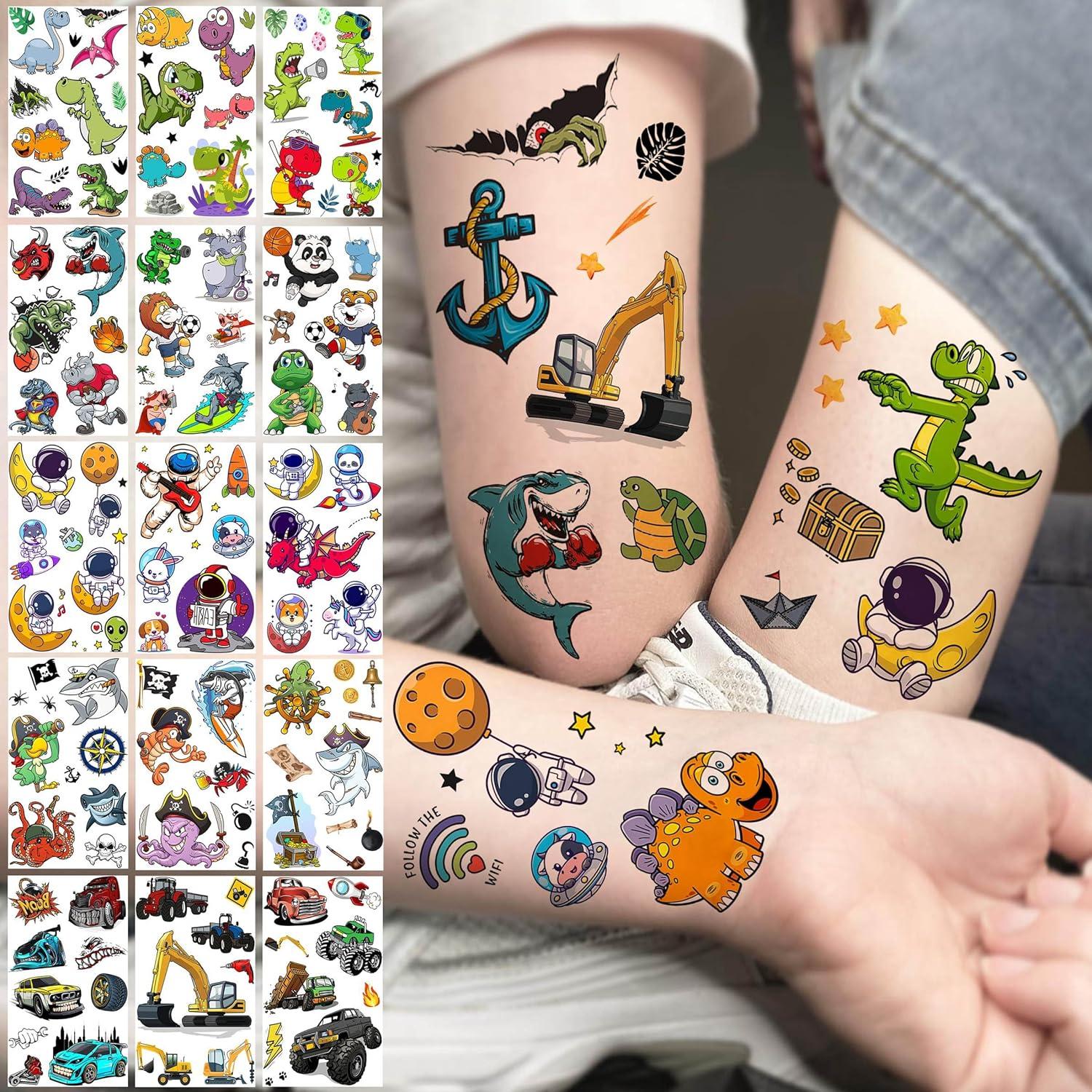 60 Hojas Tatuajes Temporales Divertidos GOROMON para Niños