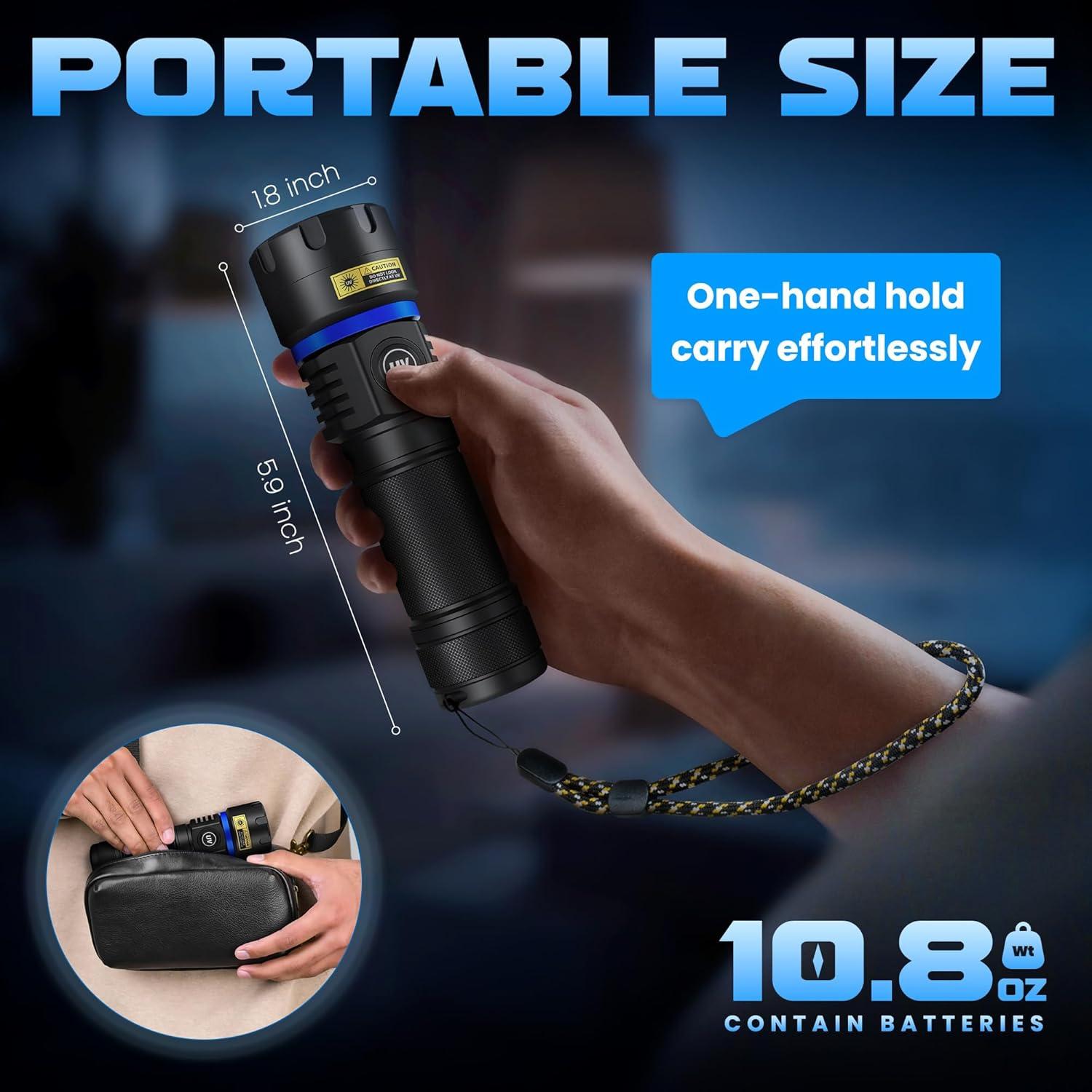 Linterna UV Recargable DARKBEAM B96 365nm 6xLED 60W