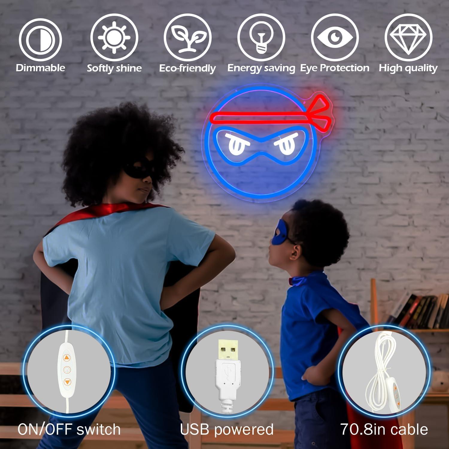 Letrero de Neón Ninja Ajoyferris LED Dimmable 33.9 cm