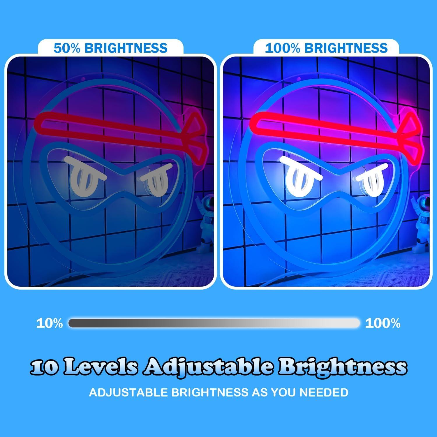 Letrero de Neón Ninja Ajoyferris LED Dimmable 33.9 cm