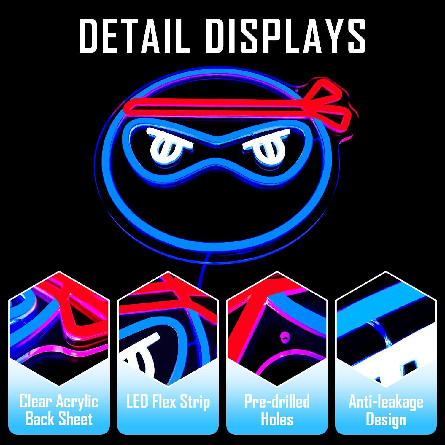 Letrero de Neón Ninja Ajoyferris LED Dimmable 33.9 cm