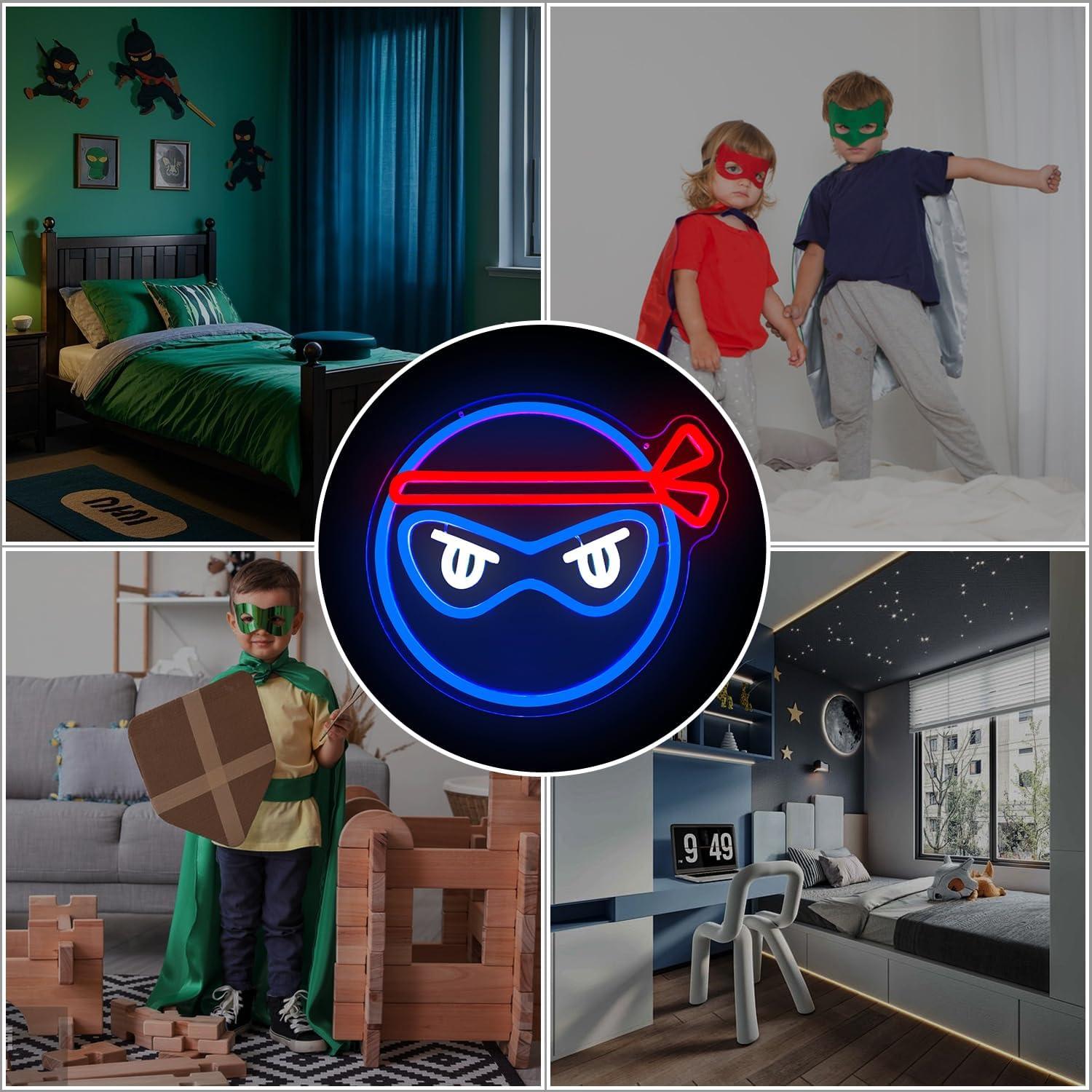 Letrero de Neón Ninja Ajoyferris LED Dimmable 33.9 cm