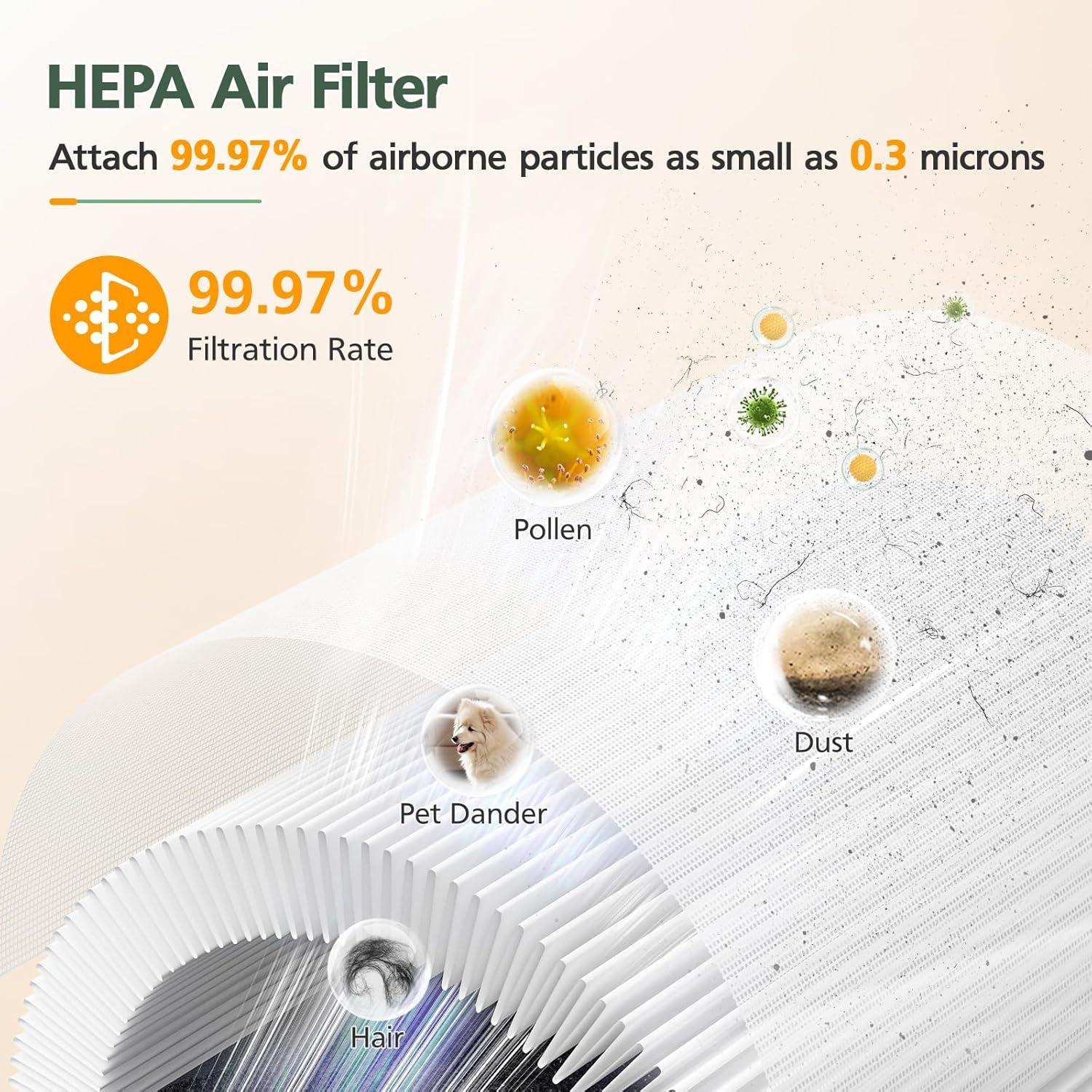 Filtro HEPA AP-H400 para Purificador Homedics - Paquete de 2