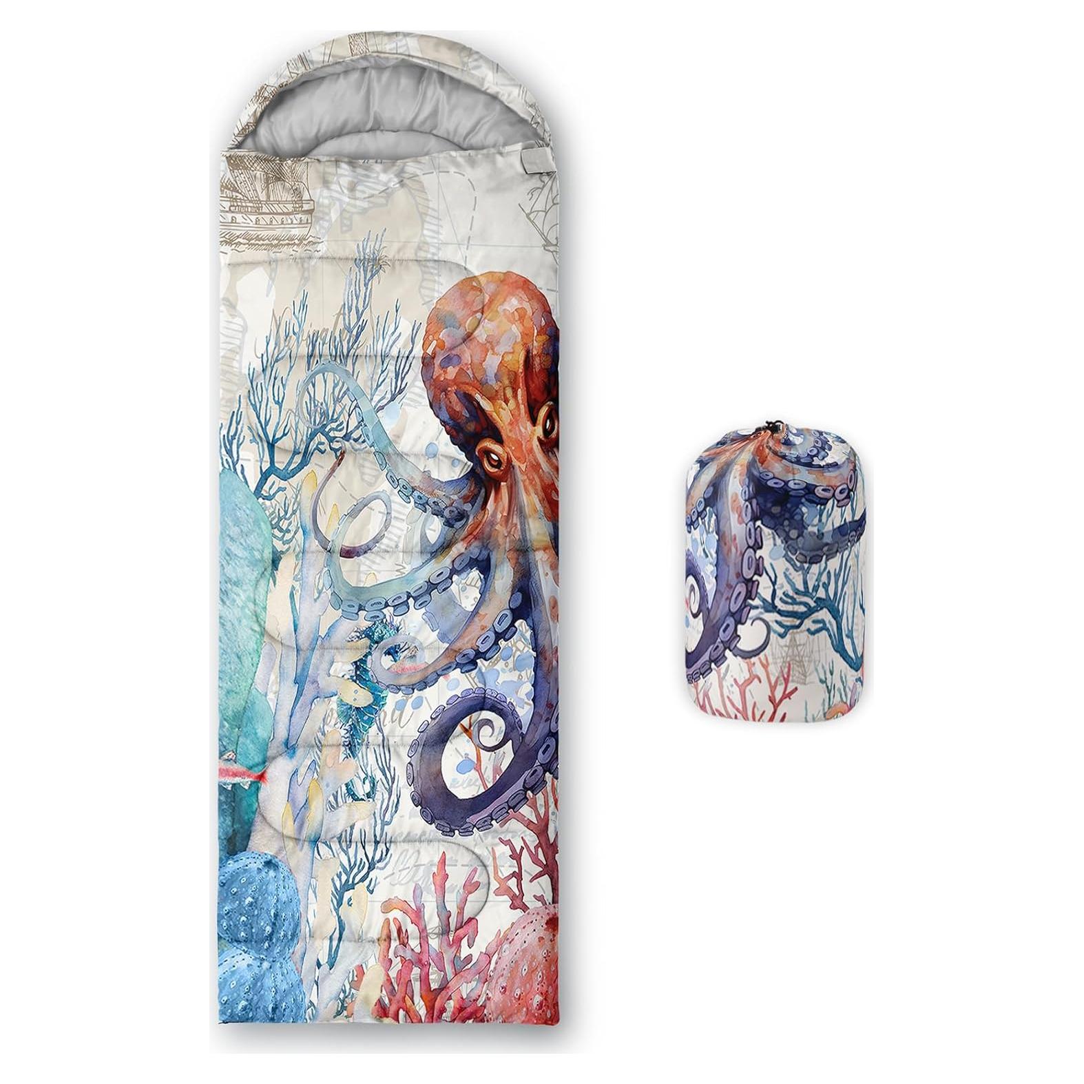 Saco de dormir AILONEN rosa 3 estaciones 79x229cm impermeable