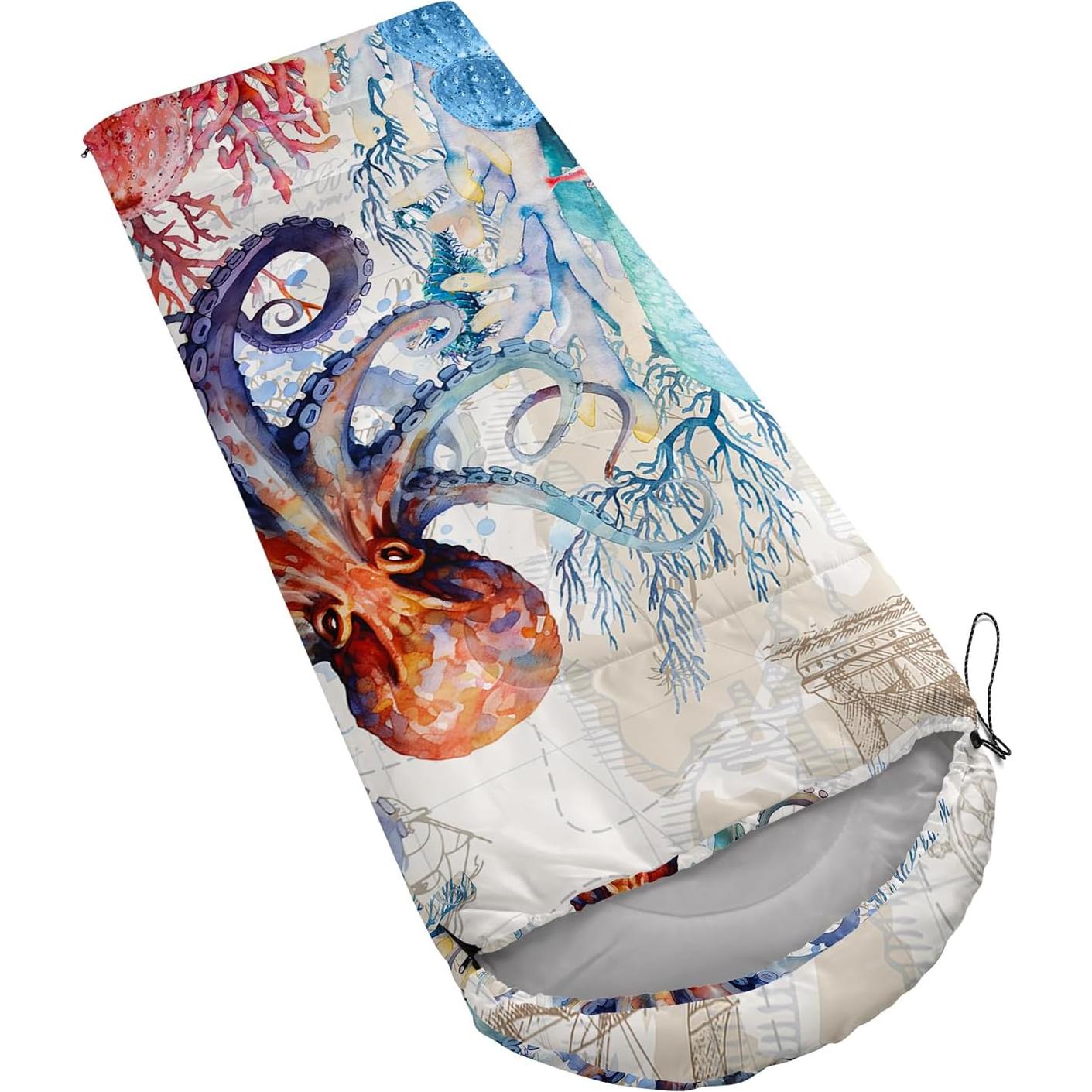 Saco de dormir AILONEN rosa 3 estaciones 79x229cm impermeable