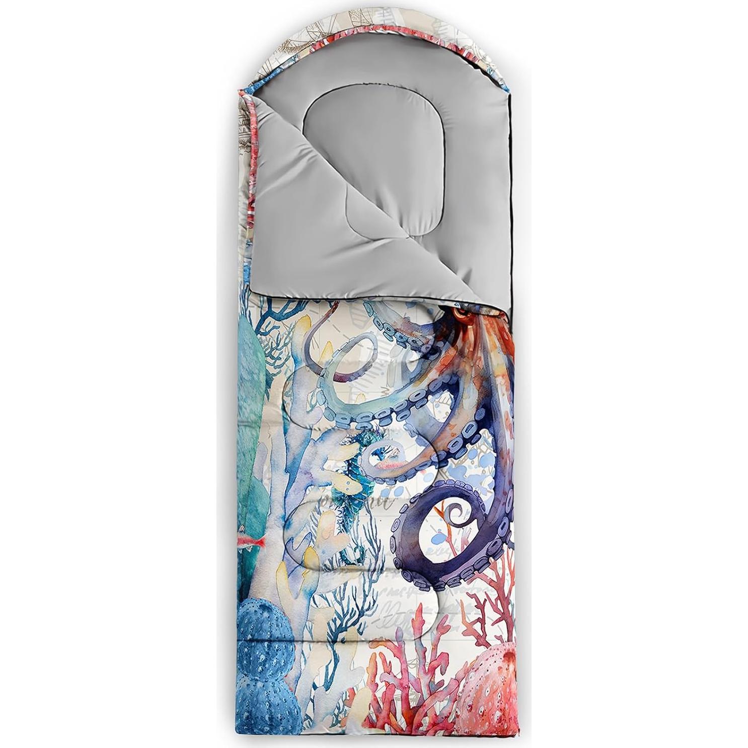 Saco de dormir AILONEN rosa 3 estaciones 79x229cm impermeable