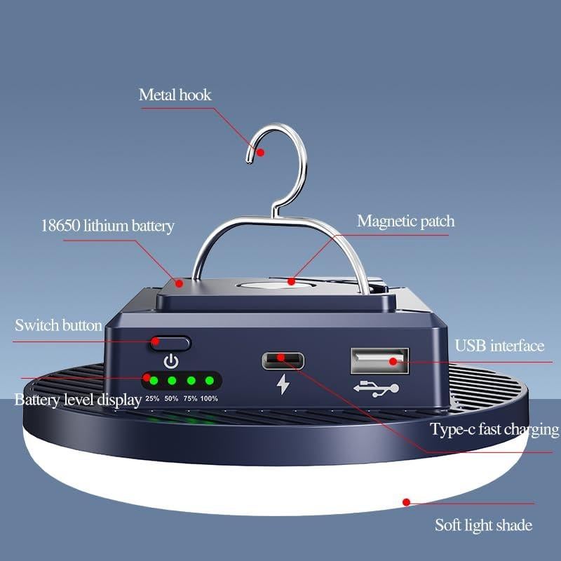 Linterna de Camping LED 13200 mAh 4500 Lúmenes USB General