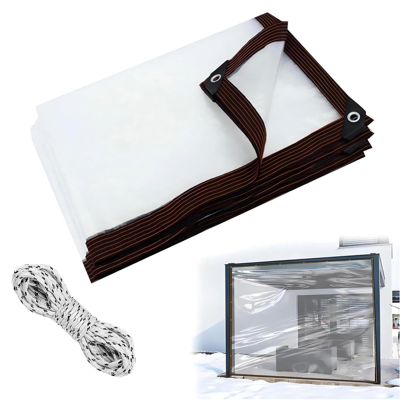 Lona Transparente Impermeable FFKQBH 1x2m para Exteriores