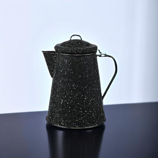 Hervidor de Café Granite Ware 12 Tazas 2.84L Negro Salpicado