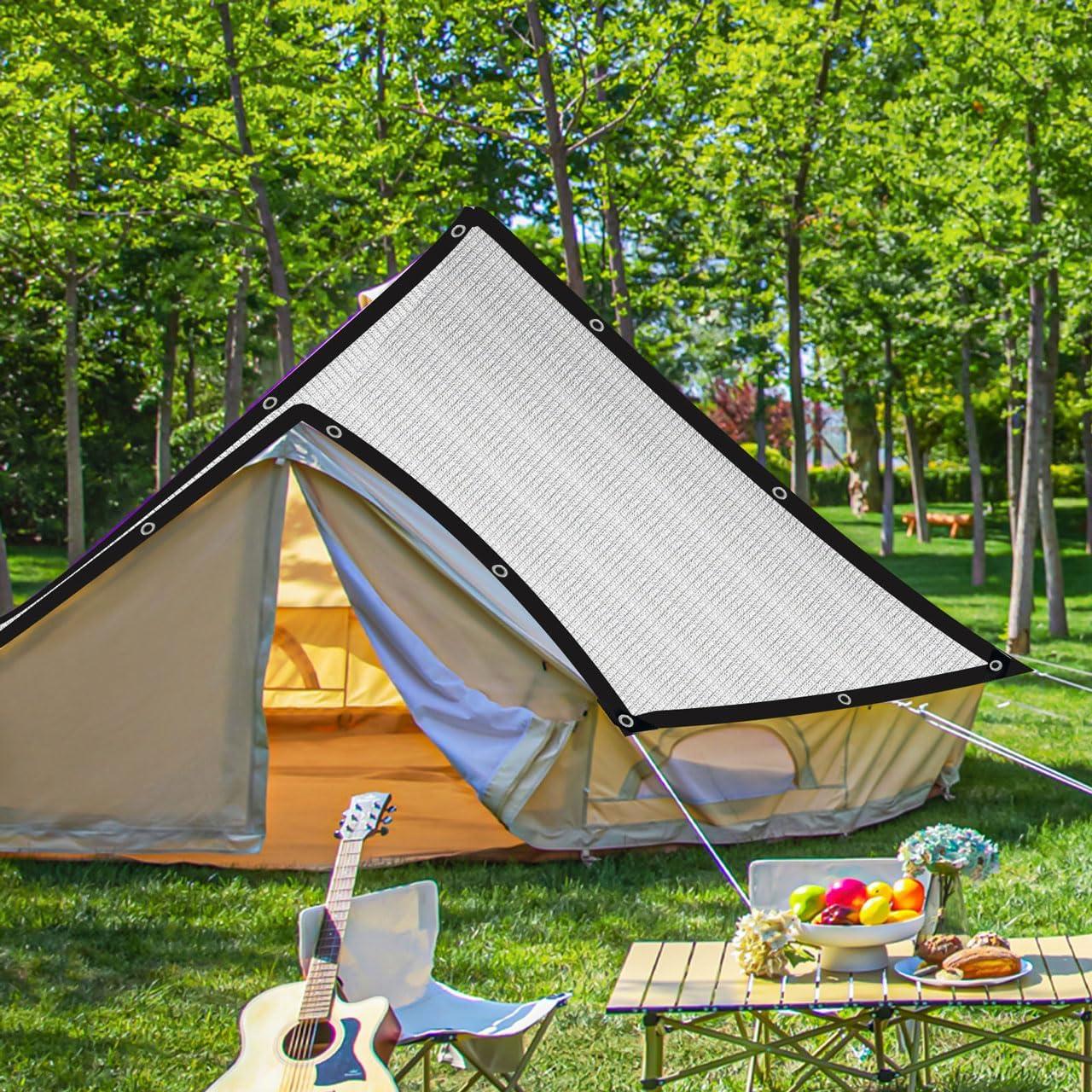 Tela de Sombra 80% BXAEYIPOR Plata 0.91x2.13m para Jardín