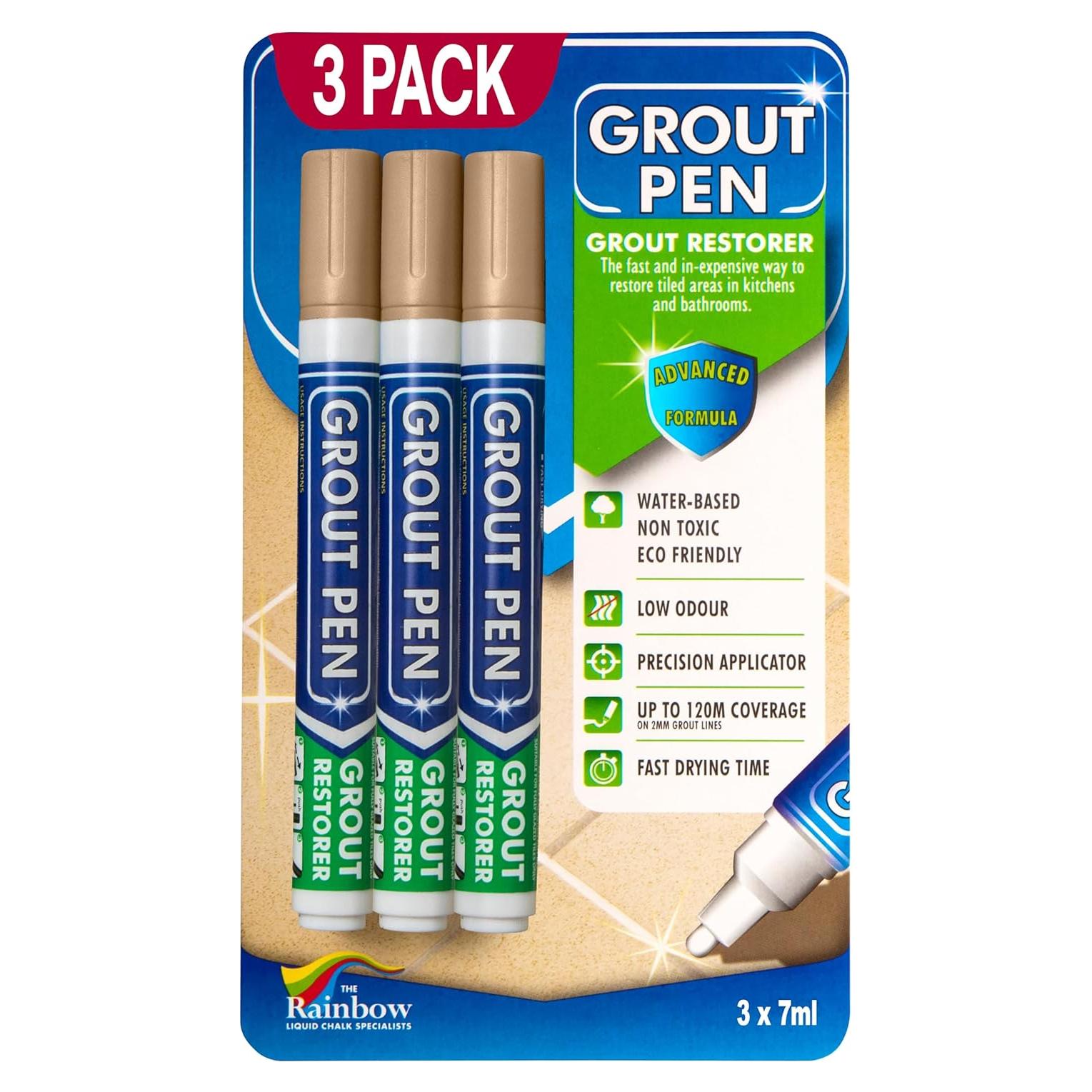 Marcador de Juntas Beige Rainbow Chalk 5mm - Paquete de 3