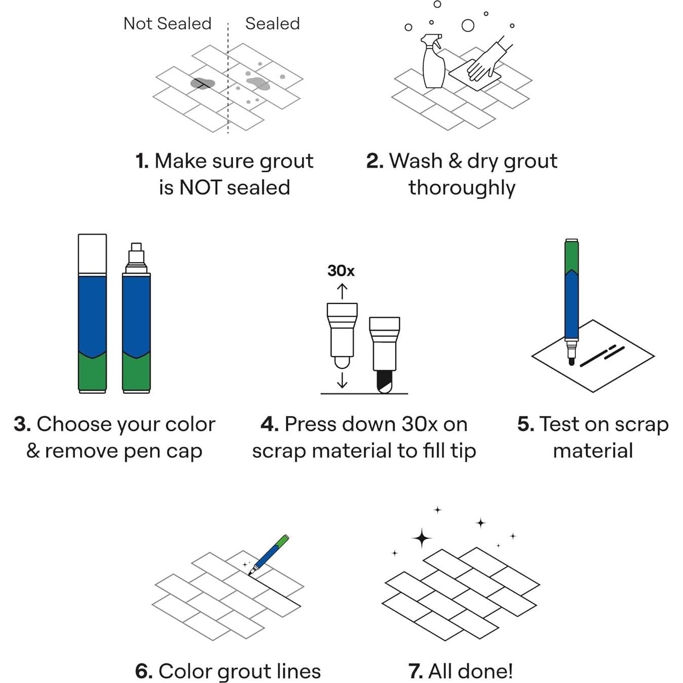 Marcador de Juntas Beige Rainbow Chalk 5mm - Paquete de 3