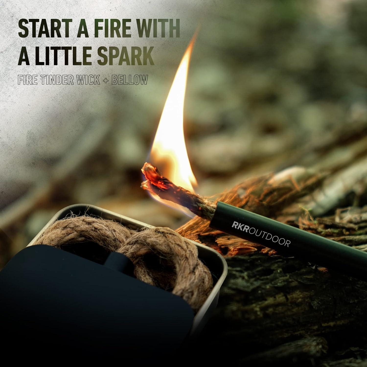 Kit de Inicio de Fuego RKR Outdoor - Barra de Ferro 10 cm