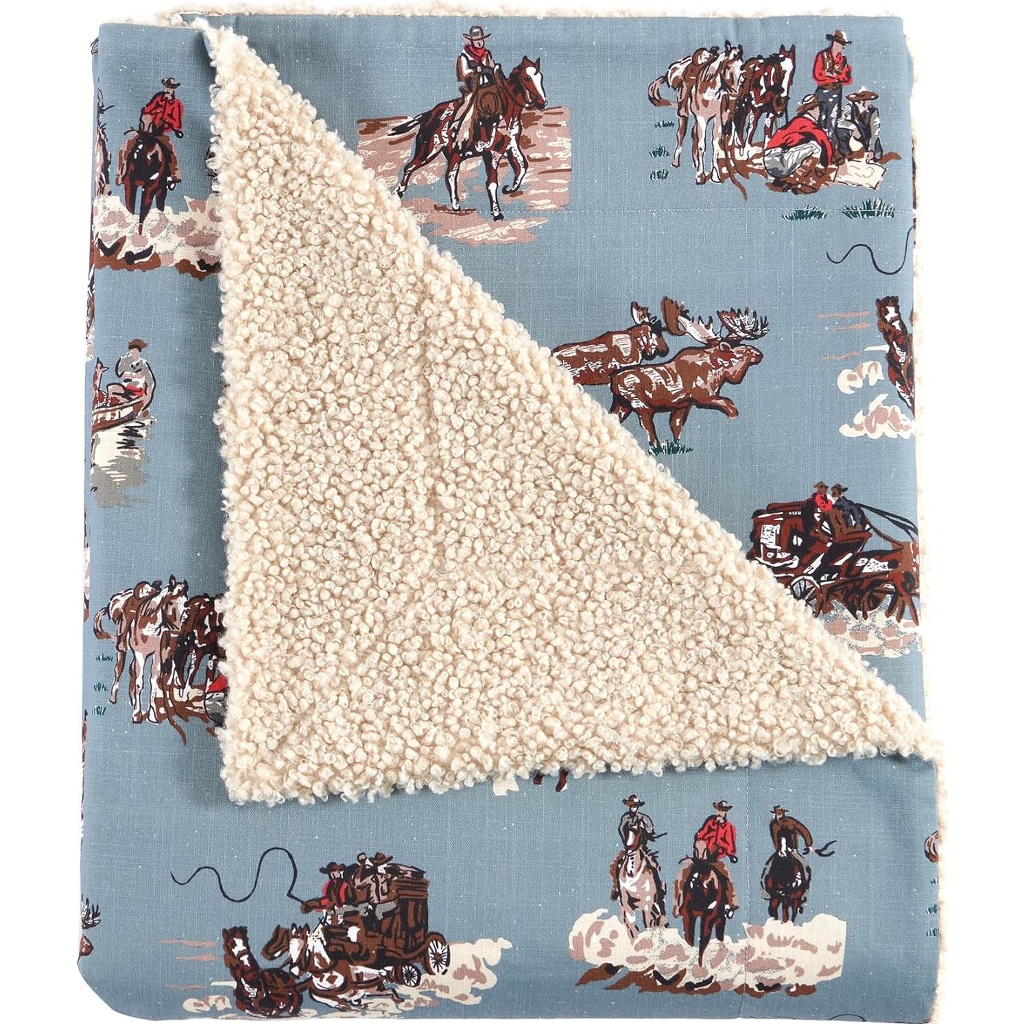 Manta Tasha Polizzi Paseo Road 127x152 cm Azul Western