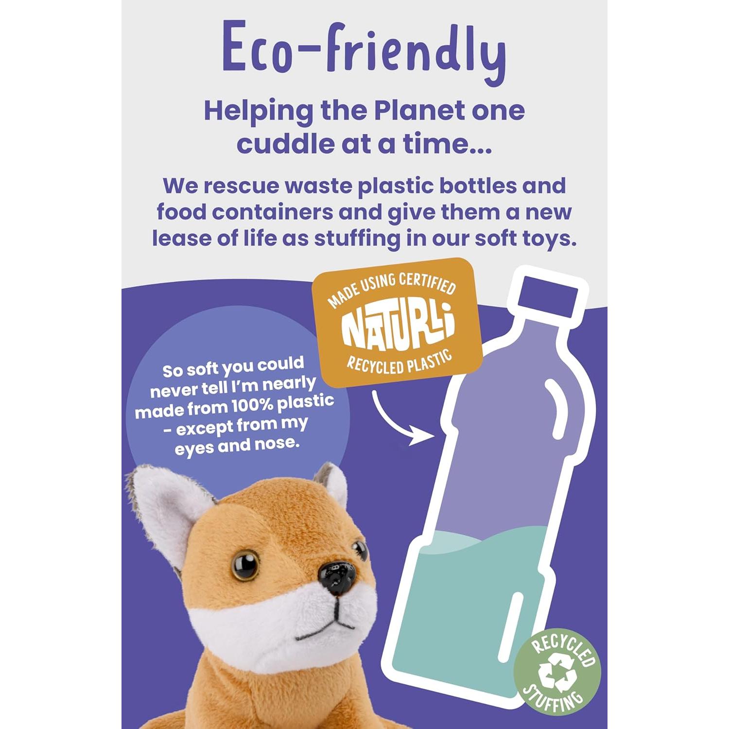 Peluche Ecológico Highland Cow Living Nature 14x9x10 cm