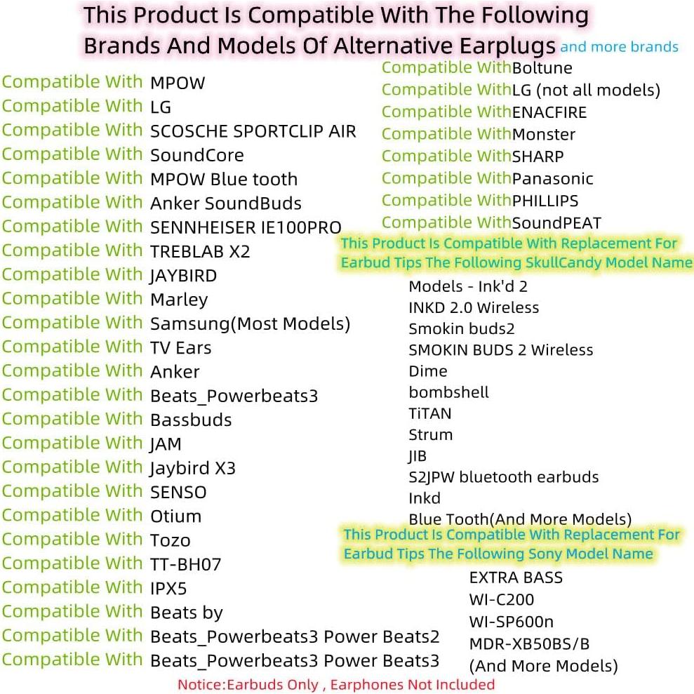 Puntas de Silicona para Auriculares Bluetooth - 18 Pares SML