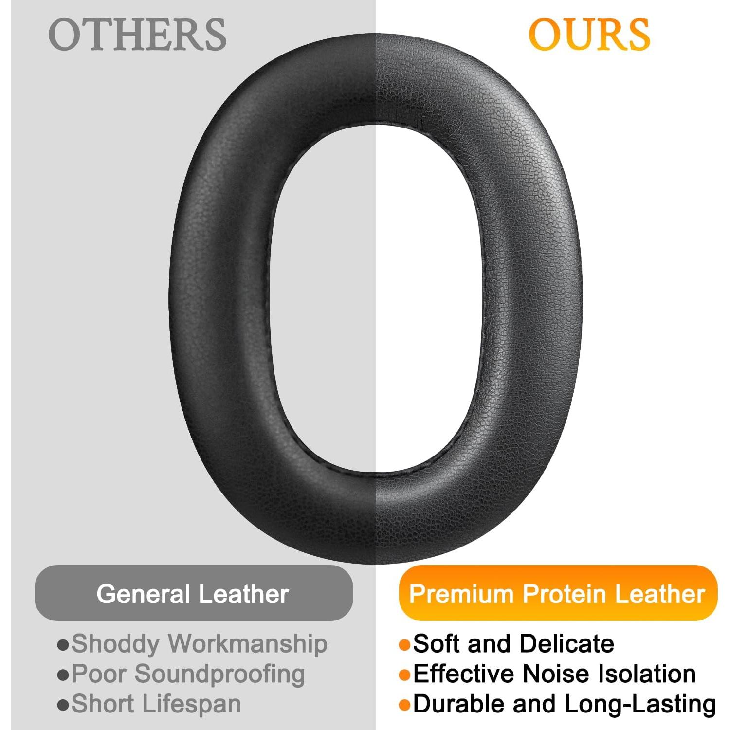 Almohadillas de Reemplazo SOULWIT para Jabra Evolve2 85 UC/MS - Negro