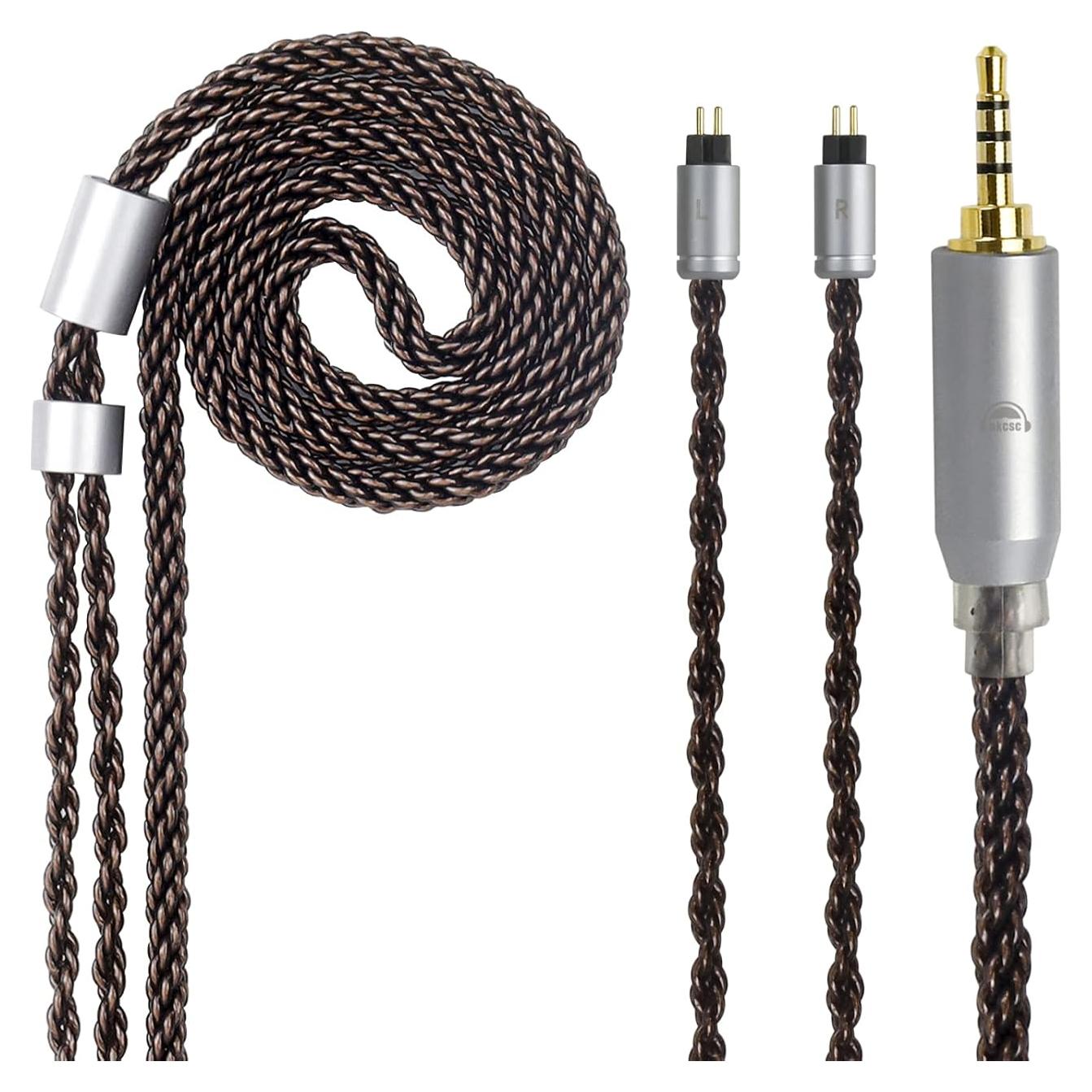 Cable de Audio OFC 8 Núcleos 2 PIN 2.5mm 1.22m okcsc