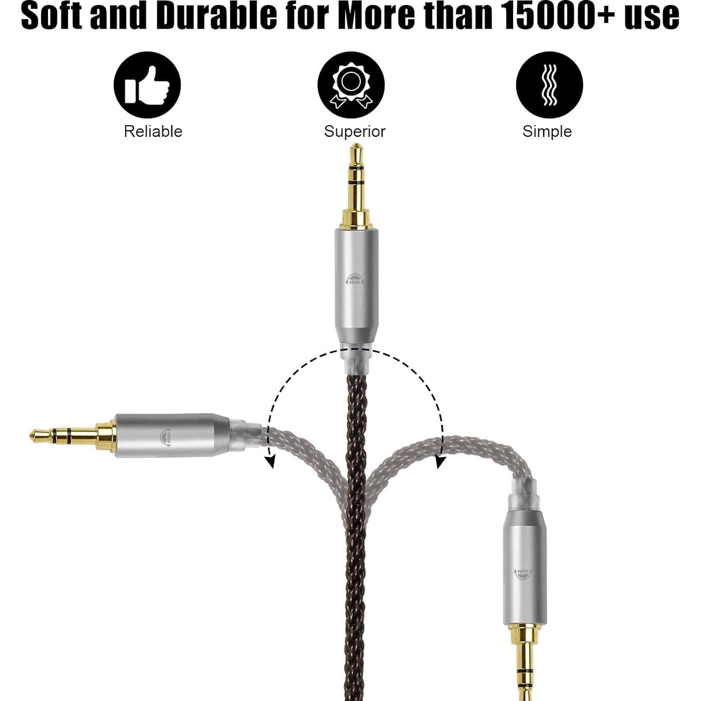 Cable de Audio OFC 8 Núcleos 2 PIN 2.5mm 1.22m okcsc