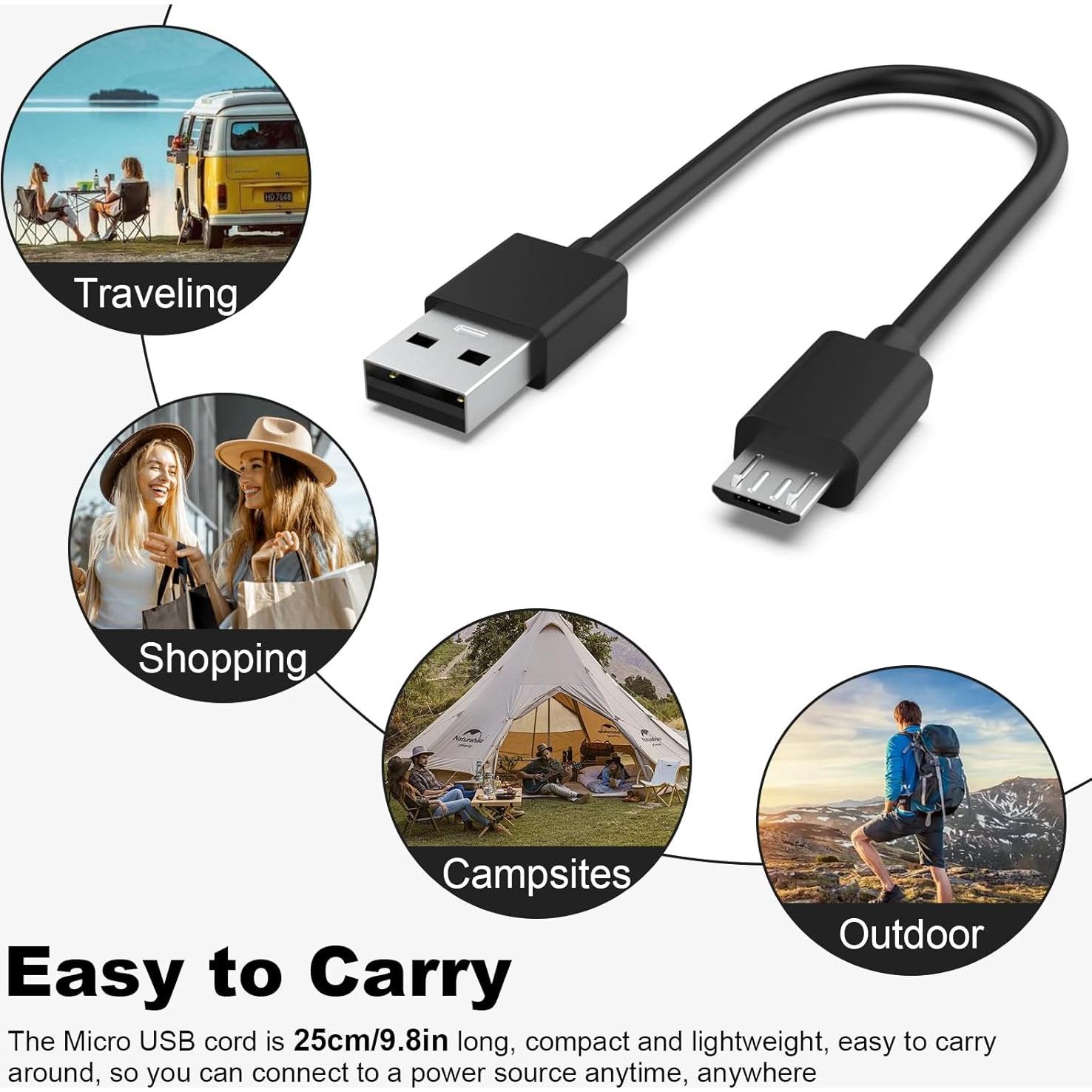 Cable de Carga Micro USB Zosvoses para Bose QC35 - 25 cm