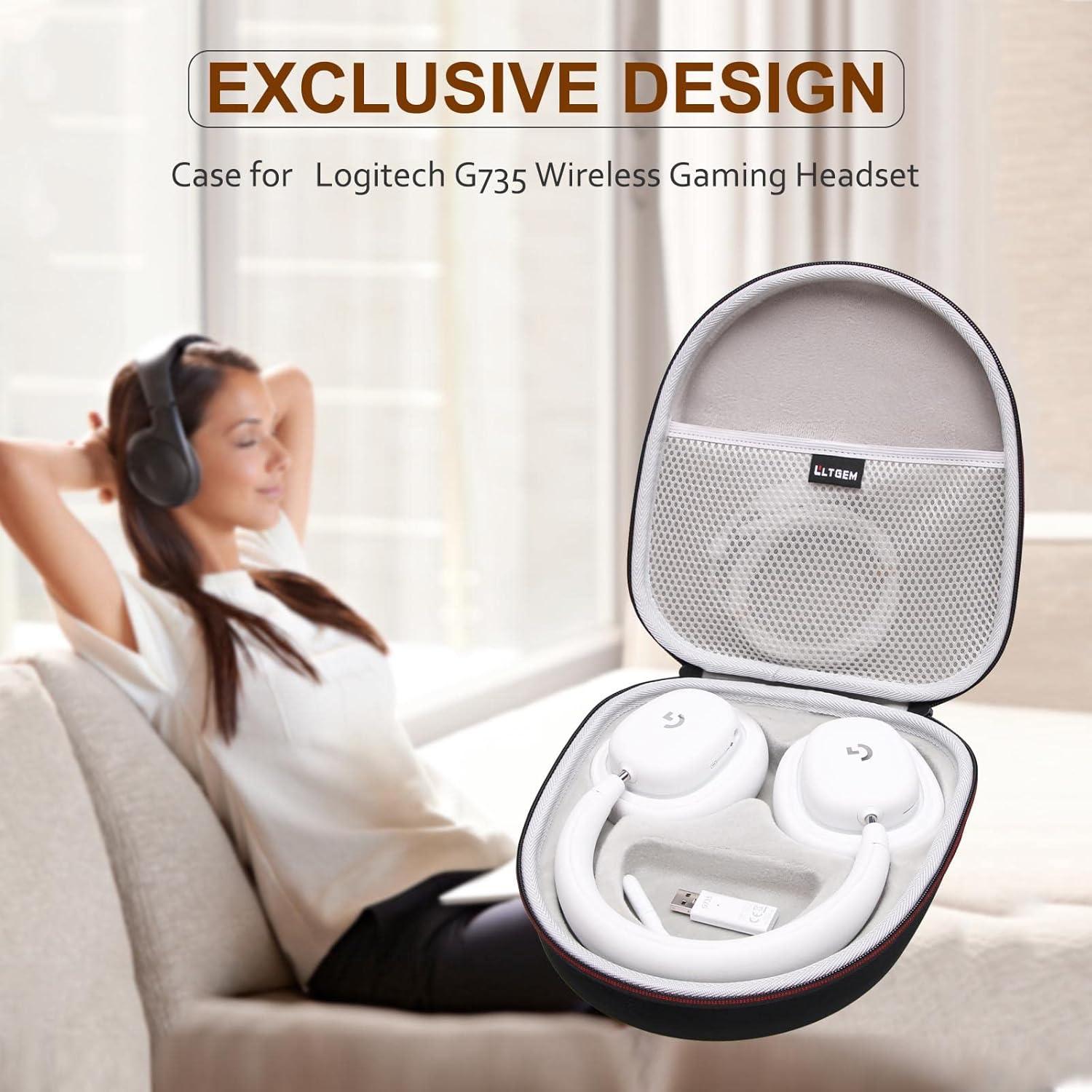 Funda Dura LTGEM para Auriculares Logitech G735 - Negro