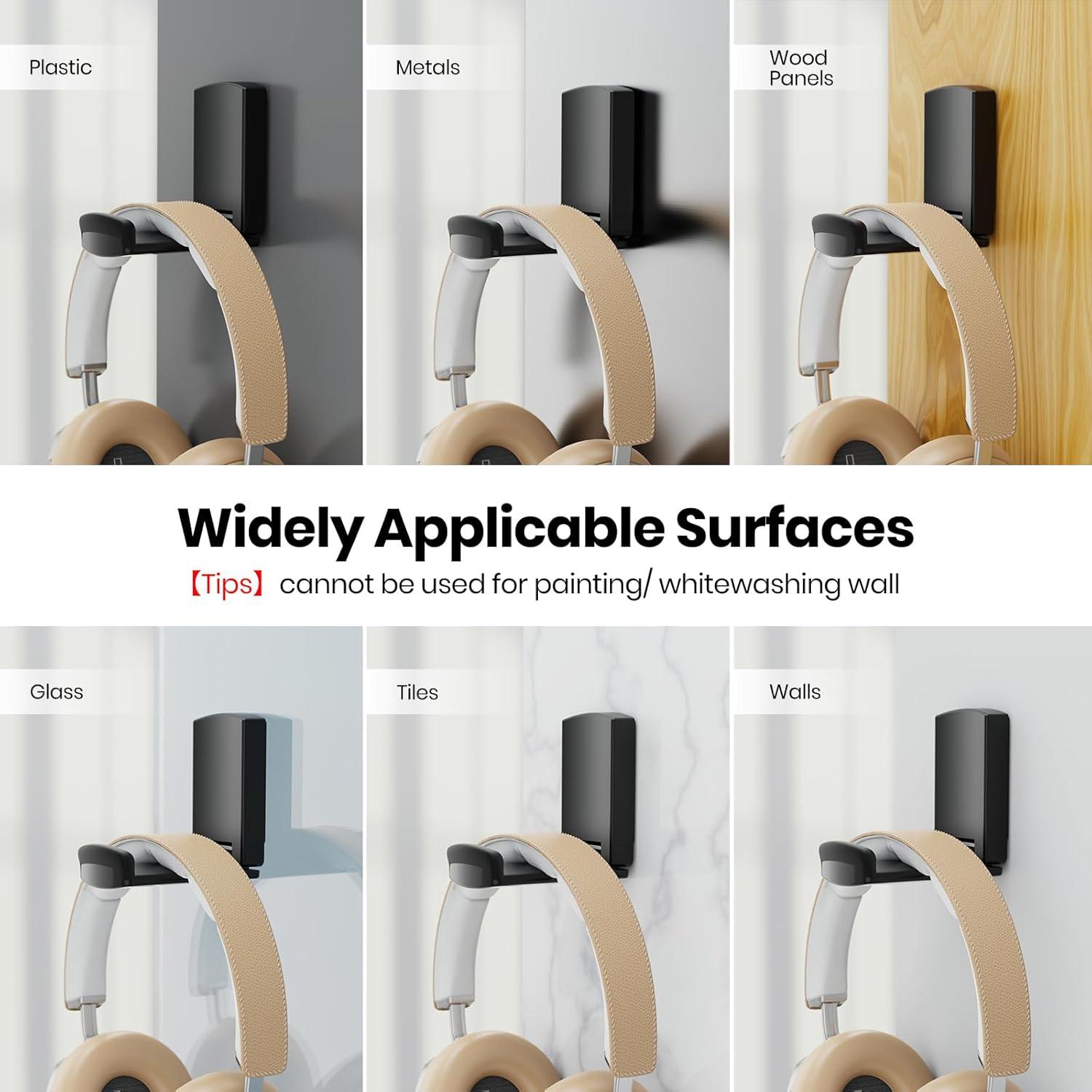 Soporte para Auriculares Adhesivo EURPMASK Negro - 50g