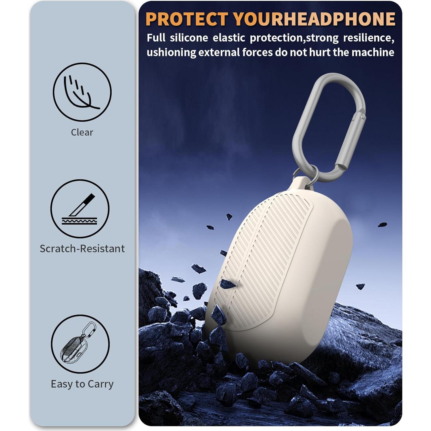 Funda de Silicona WADVCU para Beats Solo Buds con Kit de Limpieza