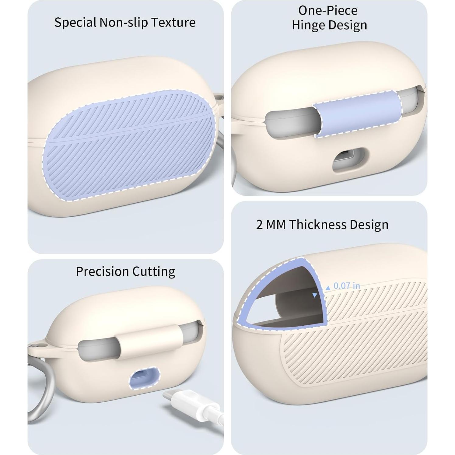 Funda de Silicona WADVCU para Beats Solo Buds con Kit de Limpieza